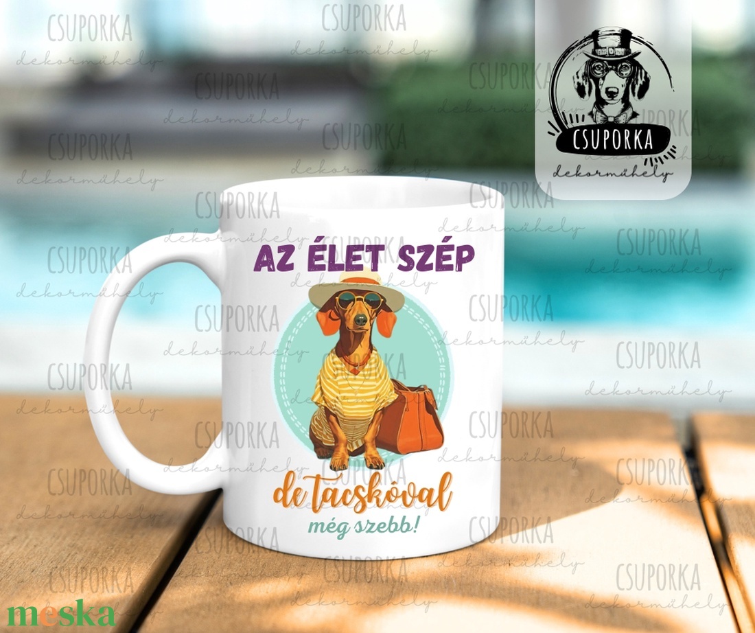 Tacskós Bögre Summer Edition v04 - otthon & életmód - konyhafelszerelés, tálalás - tálalás - bögre & csésze - Meska.hu Tacskós Bögre Summer Edition v04 - otthon & életmód - konyhafelszerelés, tálalás - tálalás - bögre & csésze - Meska.hu