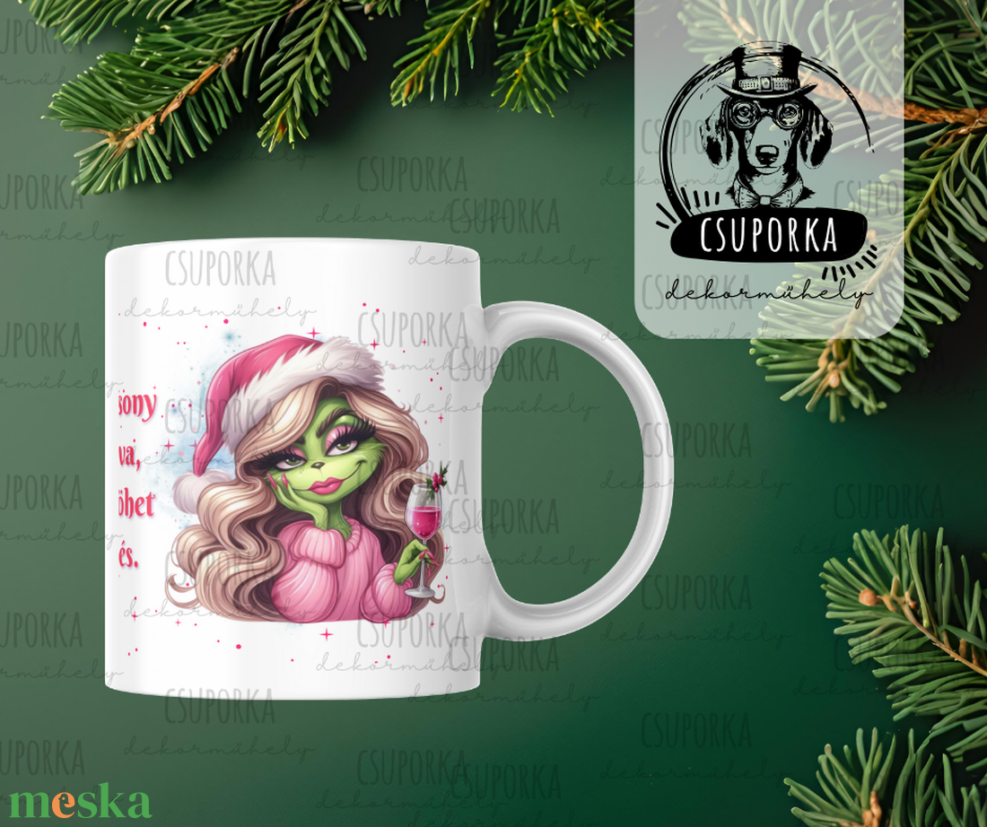 Csajos Karácsonyi Bögre � Karácsony Letudva, Most Jöhet a Pihenés - Humorral Ünnepelj - otthon & életmód - konyhafelszerelés, tálalás - tálalás - bögre & csésze - Meska.hu