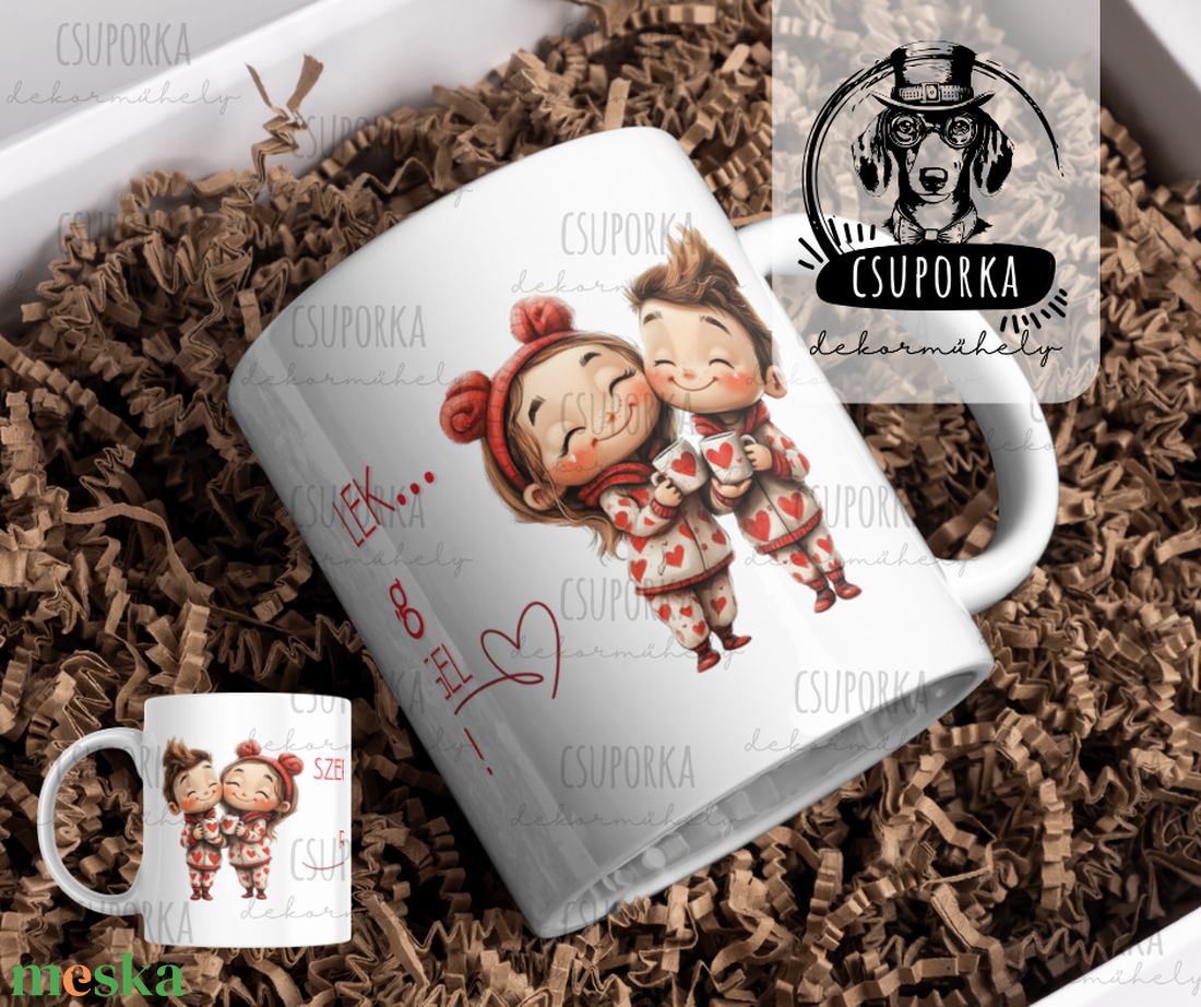 Szeretlek, még reggel is � Valentin-napi szerelmes bögre - személyre szabható - otthon & életmód - konyhafelszerelés, tálalás - tálalás - bögre & csésze - Meska.hu