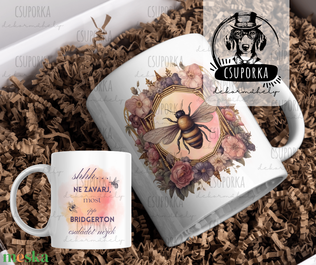 Bridgerton stílusú bögre � Ne zavarj, Bridgertont nézek - Rajongói ajándék - otthon & életmód - konyhafelszerelés, tálalás - tálalás - bögre & csésze - Meska.hu