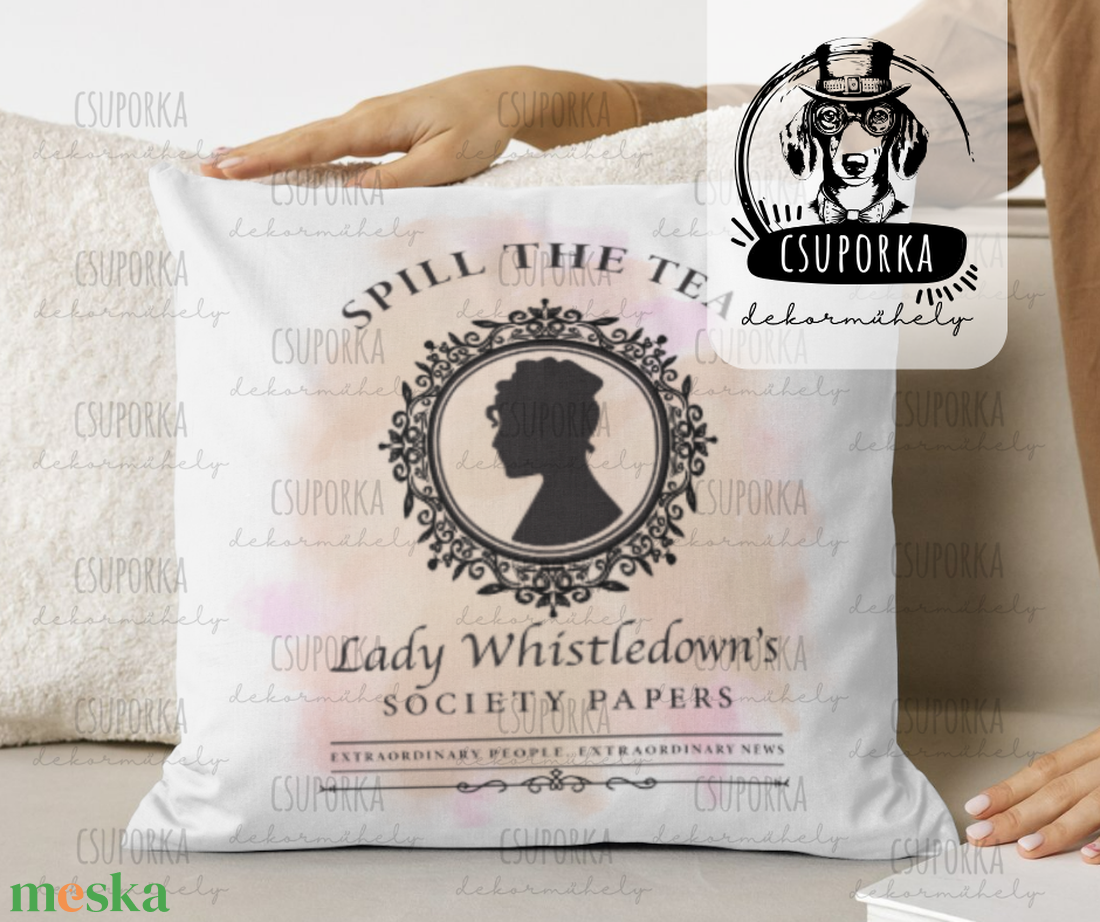 Bridgerton stílusú szatén párnahuzat � elegancia és finom humor minden napra - otthon & életmód - lakástextil - párna & párnahuzat - díszpárnahuzat - Meska.hu