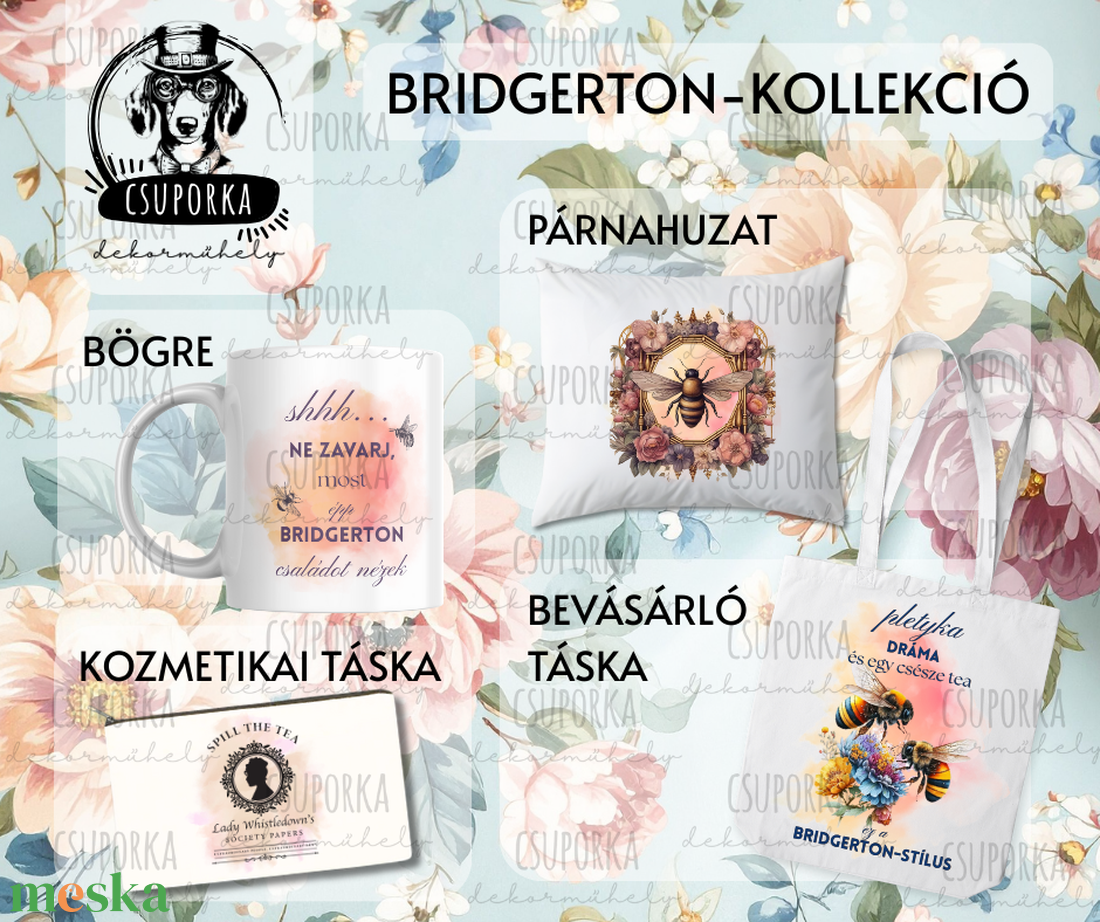 Bridgerton stílusú póló � elegancia és finom humor minden napra - Spill The Tea - ruha & divat - női ruha - póló, felső - Meska.hu