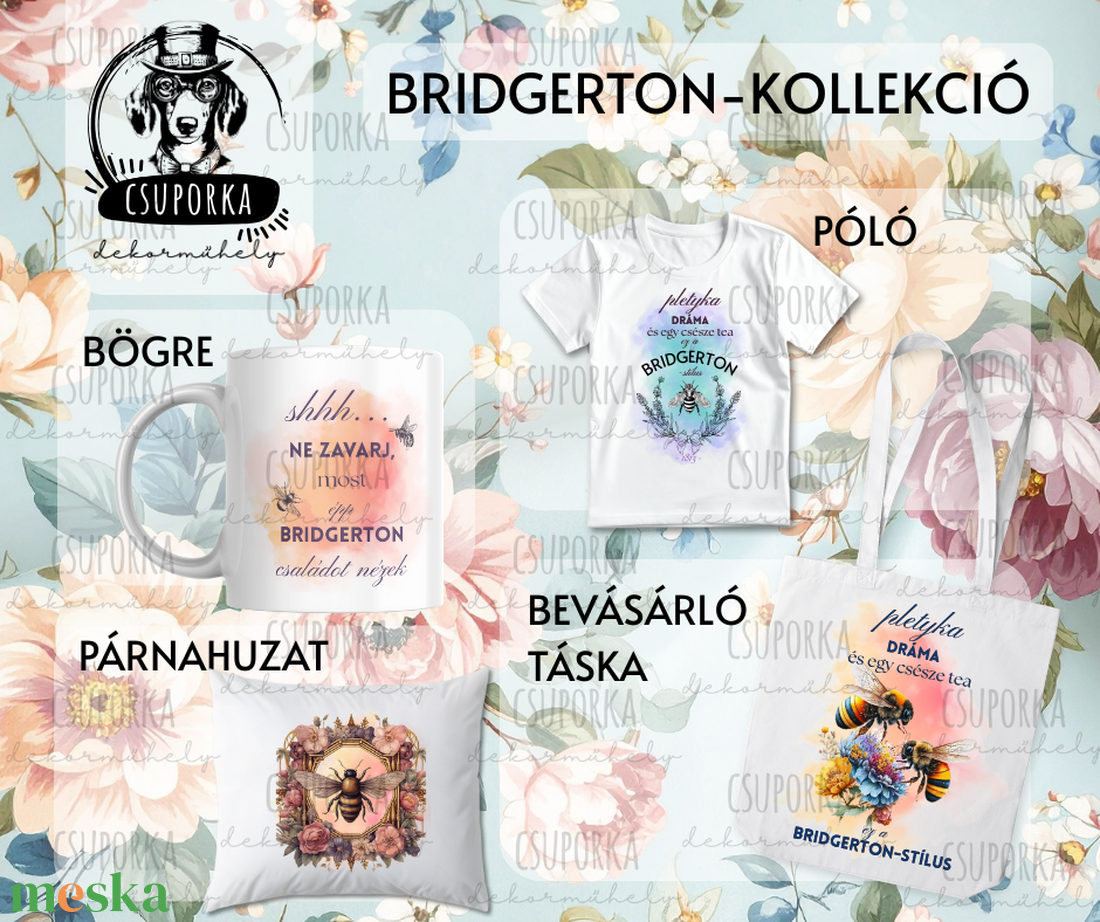 Bridgerton stílusú zipzáras kozmetikai táska / tolltartó � színes grafikával - táska & tok - neszesszer - Meska.hu