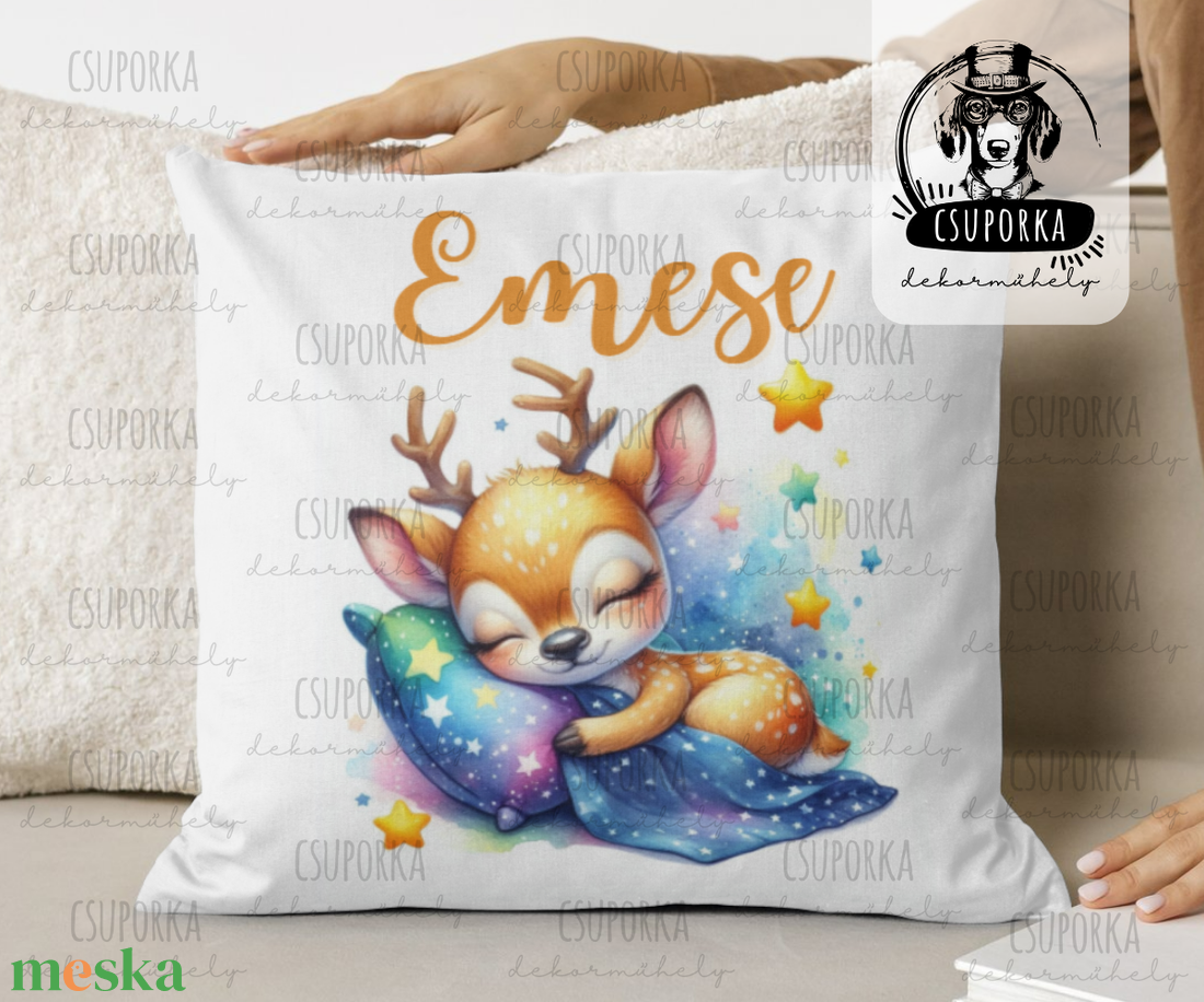 Névre szóló ovis párnahuzat � cuki alvó állatkás párnahuzat óvodásoknak, egyedi névvel - játék & sport - ovis felszerelés - ovis párna, kispárna - Meska.hu