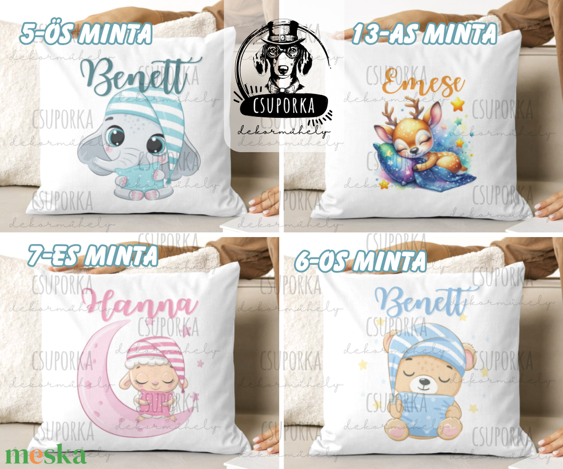 Névre szóló ovis párnahuzat � cuki alvó állatkás párnahuzat óvodásoknak, egyedi névvel - játék & sport - ovis felszerelés - ovis párna, kispárna - Meska.hu