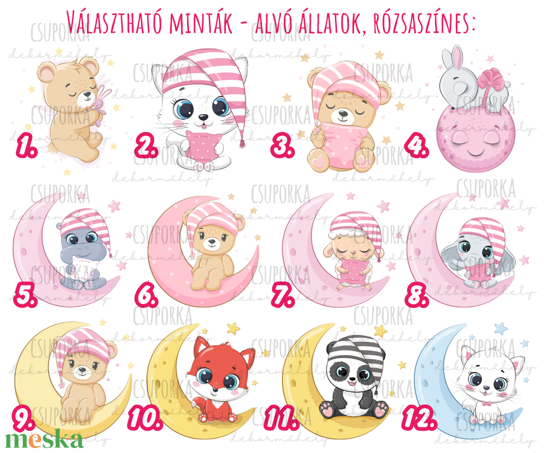 Névre szóló ovis párnahuzat � cuki alvó állatkás párnahuzat óvodásoknak, egyedi névvel - játék & sport - ovis felszerelés - ovis párna, kispárna - Meska.hu