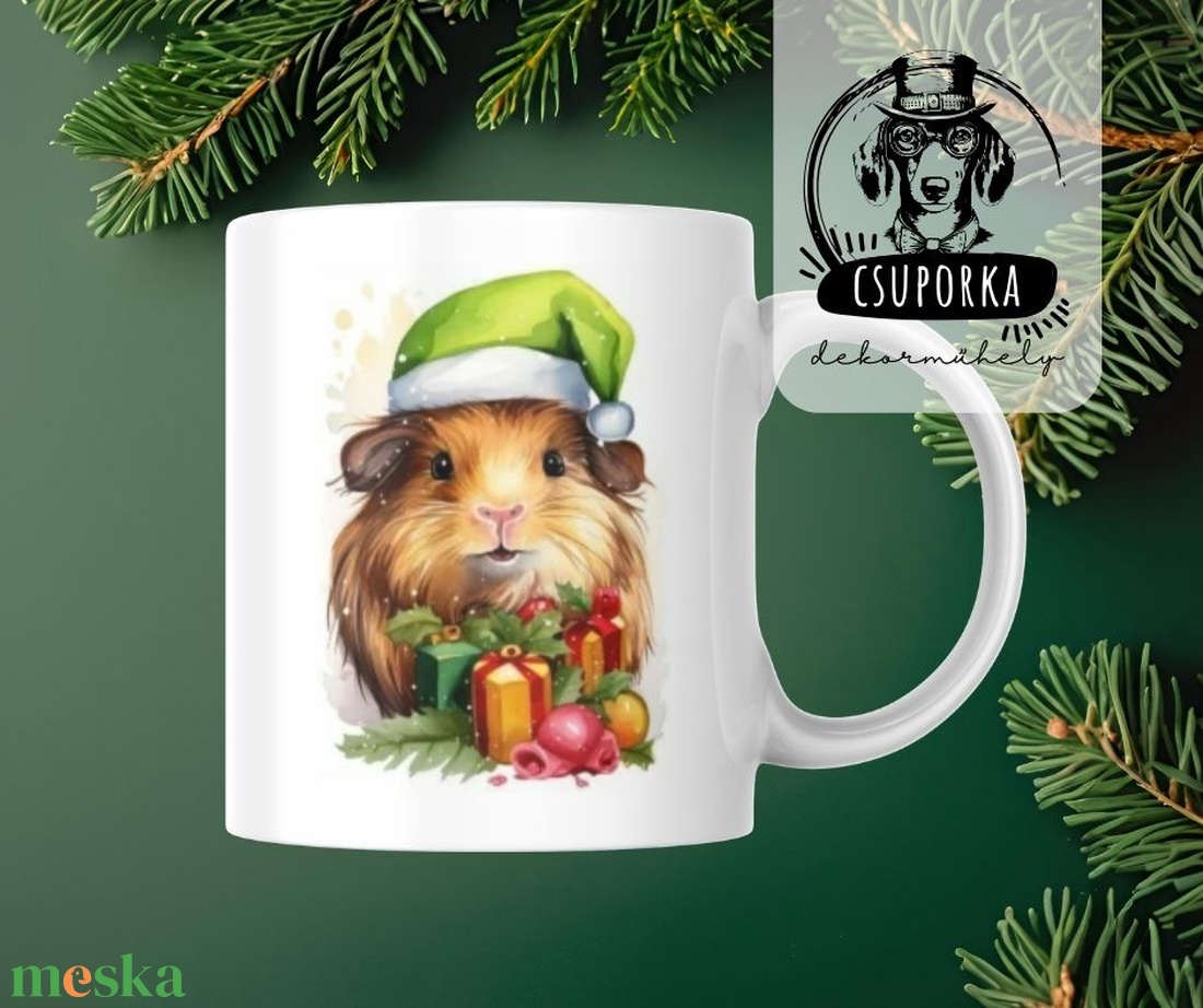 Cuki tengerimalacos karácsonyi bögre � édes ajándék kisállatrajongóknak - otthon & életmód - konyhafelszerelés, tálalás - tálalás - bögre & csésze - Meska.hu