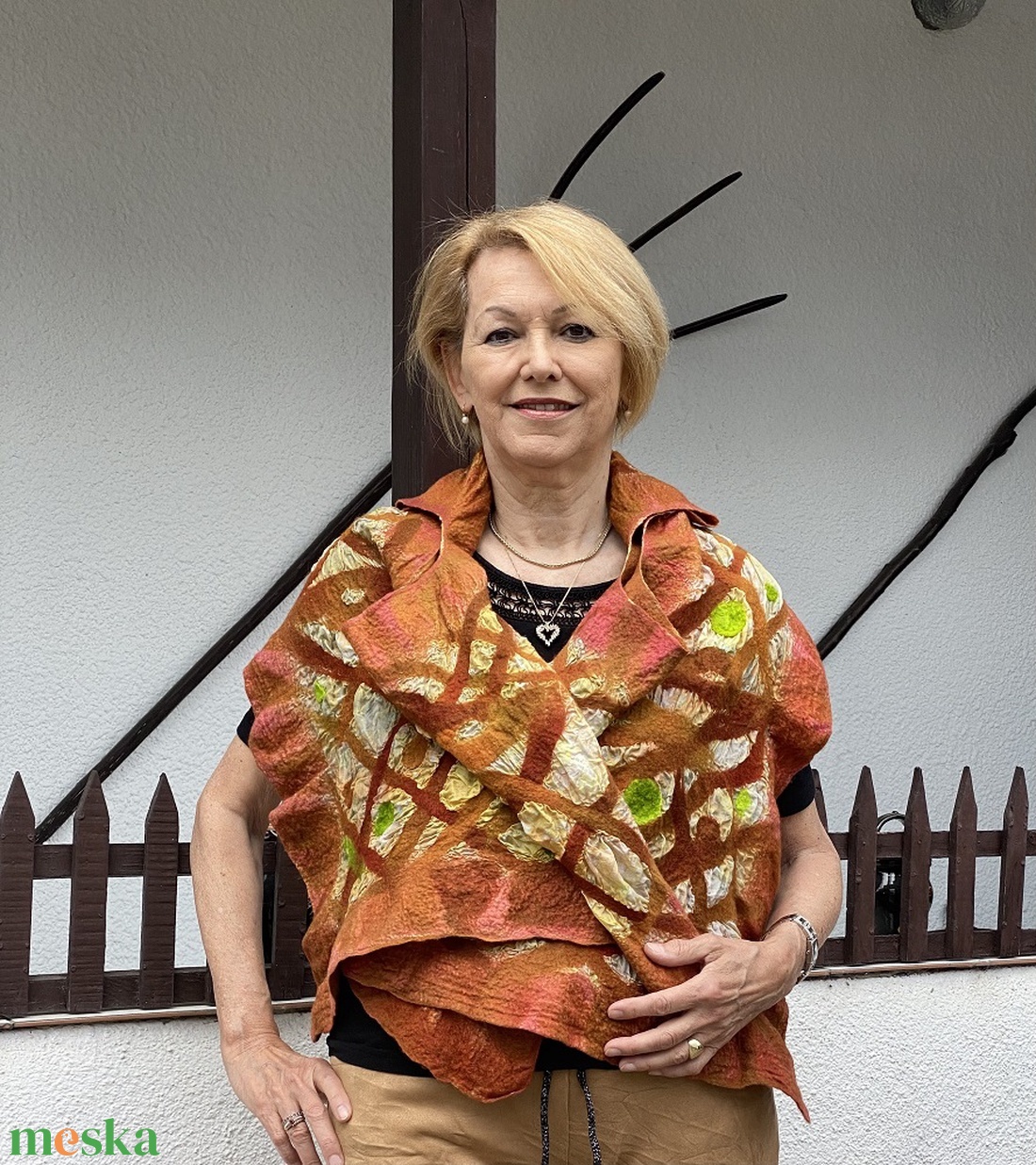 Selyemre nemezelt melleny mingket oldalan hordhato       - ruha & divat - női ruha - mellény - Meska.hu