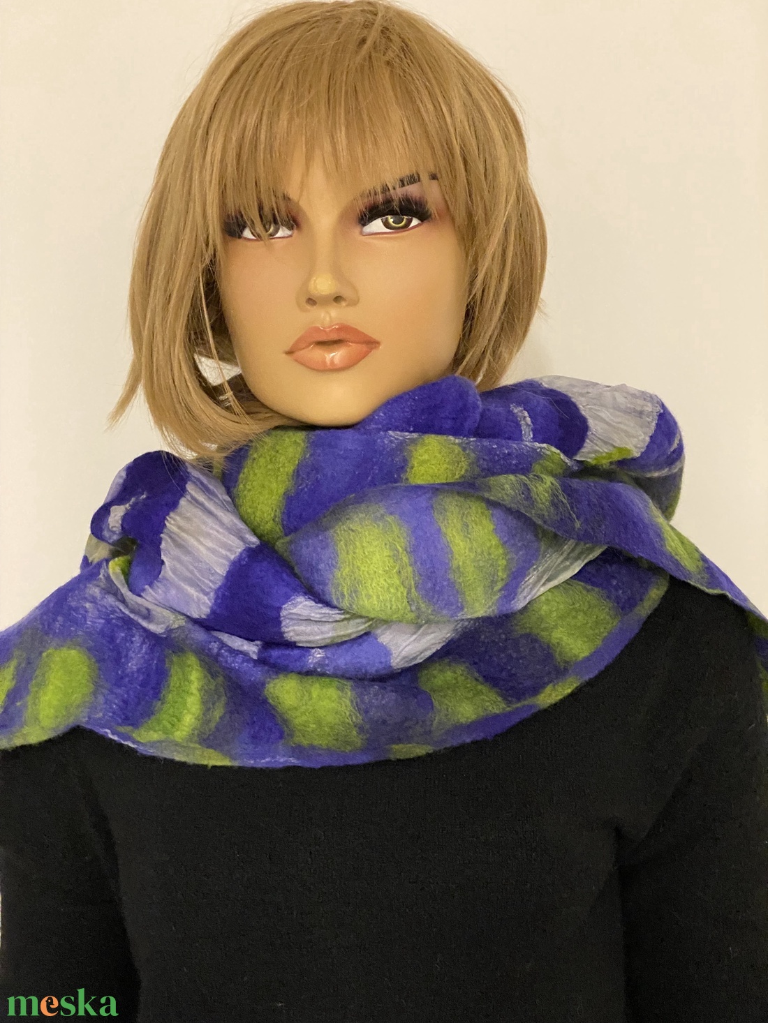 Selyemre nemezelt gyapju lila zold melleny  - ruha & divat - női ruha - mellény - Meska.hu