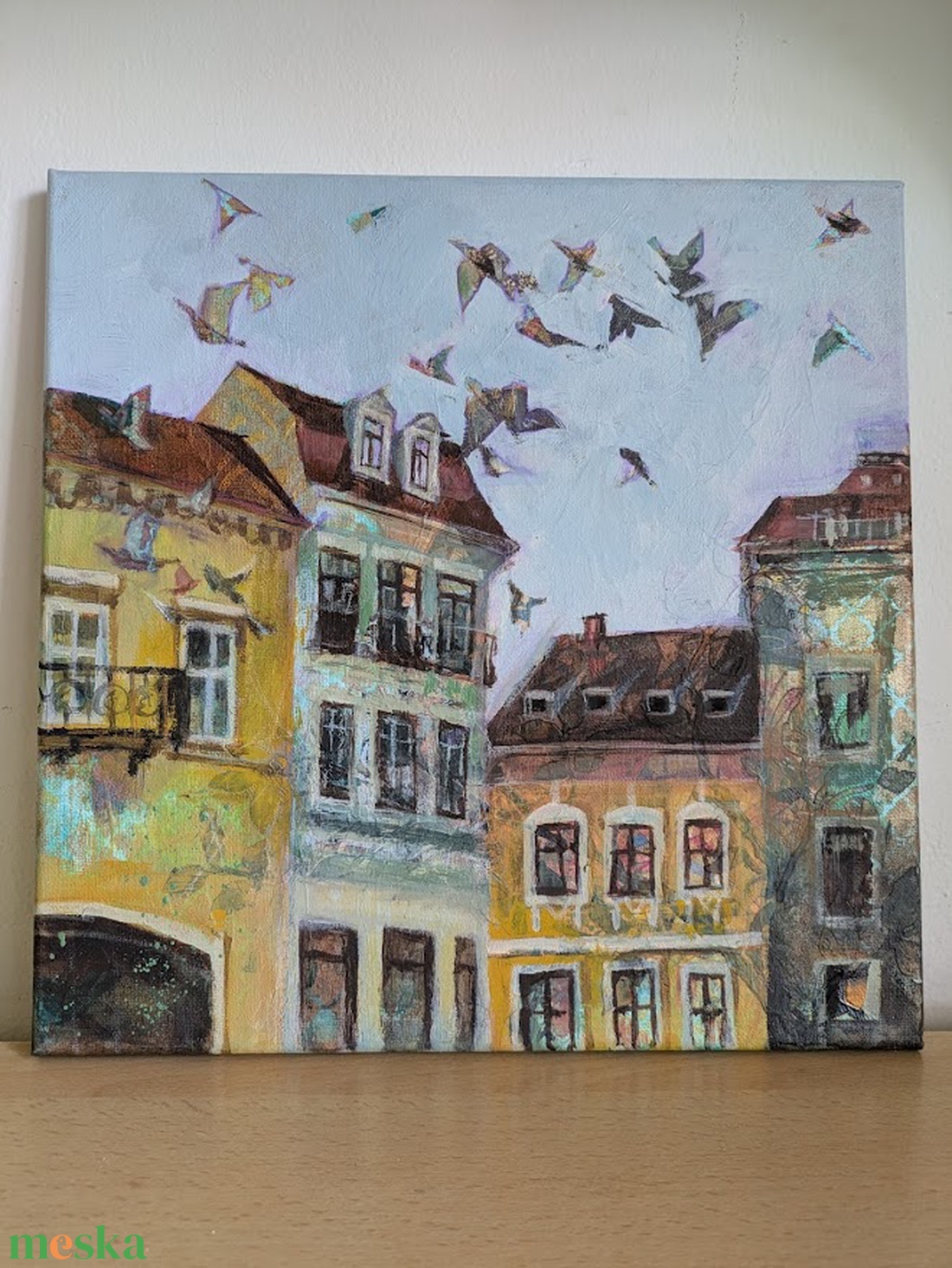 Suhog az utca - eredeti festmény - művészet - festmény - festmény vegyes technika - Meska.hu