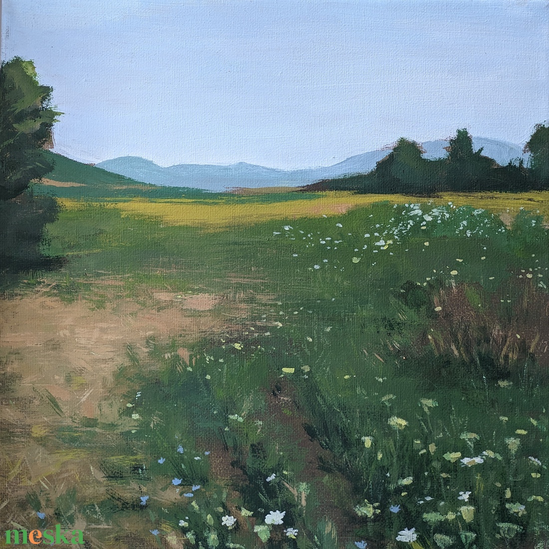Zempléni táj (akrilfestmény) - művészet - festmény - akril - Meska.hu