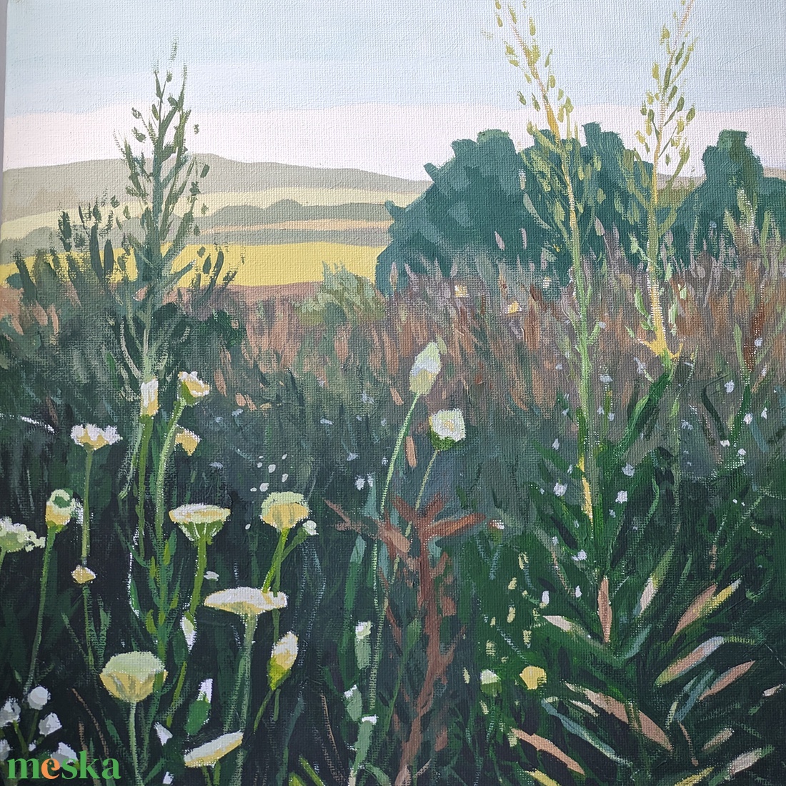 Virágos mező (akrilfestmény) - művészet - festmény - akril - Meska.hu