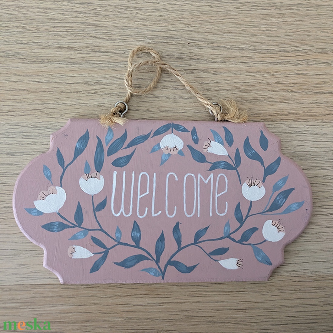 Üdvözlő tábla, kézzel festett - otthon & életmód - dekoráció - ajtó- és ablak dekoráció - ajtótábla - Meska.hu