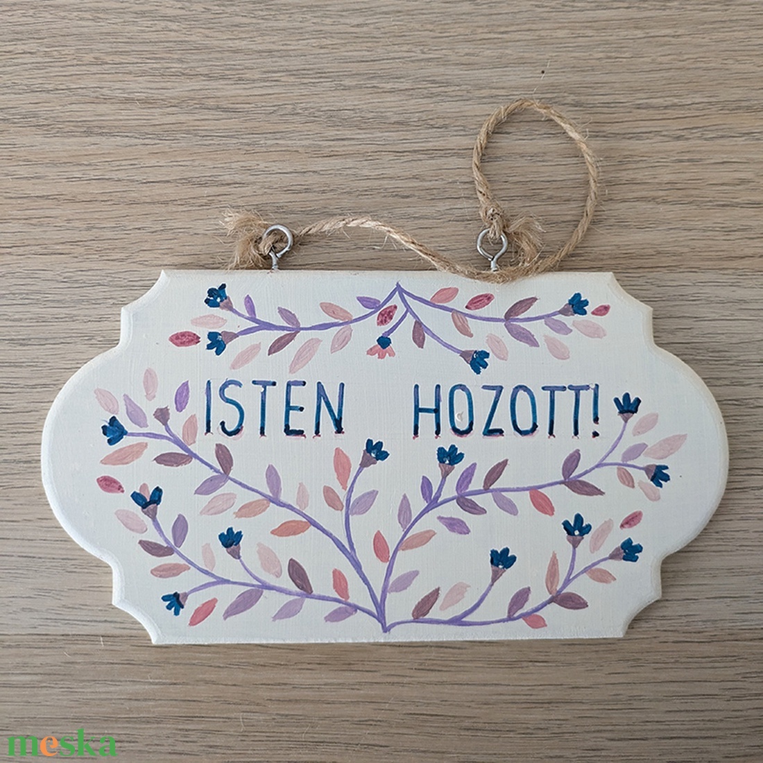 Üdvözlő tábla, kézzel festett - otthon & életmód - dekoráció - ajtó- és ablak dekoráció - ajtótábla - Meska.hu