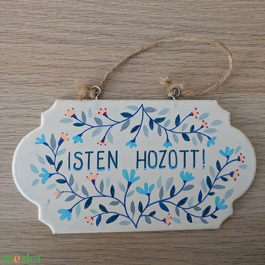 Üdvözlő tábla, kézzel festett - otthon & életmód - dekoráció - ajtó- és ablak dekoráció - ajtótábla - Meska.hu