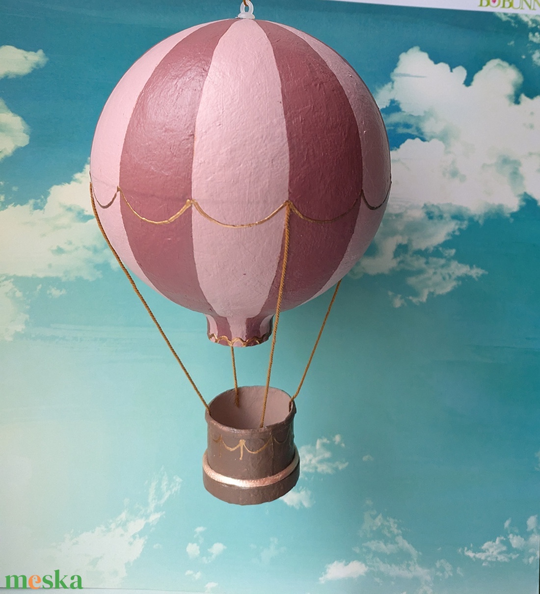 Papírmasé hőlégballon - barna - diy (csináld magad) - szabásminta, útmutató - kötésminták - Meska.hu