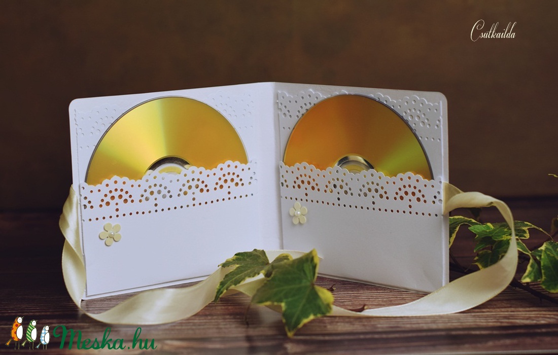 Esküvői  CD/DVD-tartó dupla / Névre szóló/ -  - Meska.hu