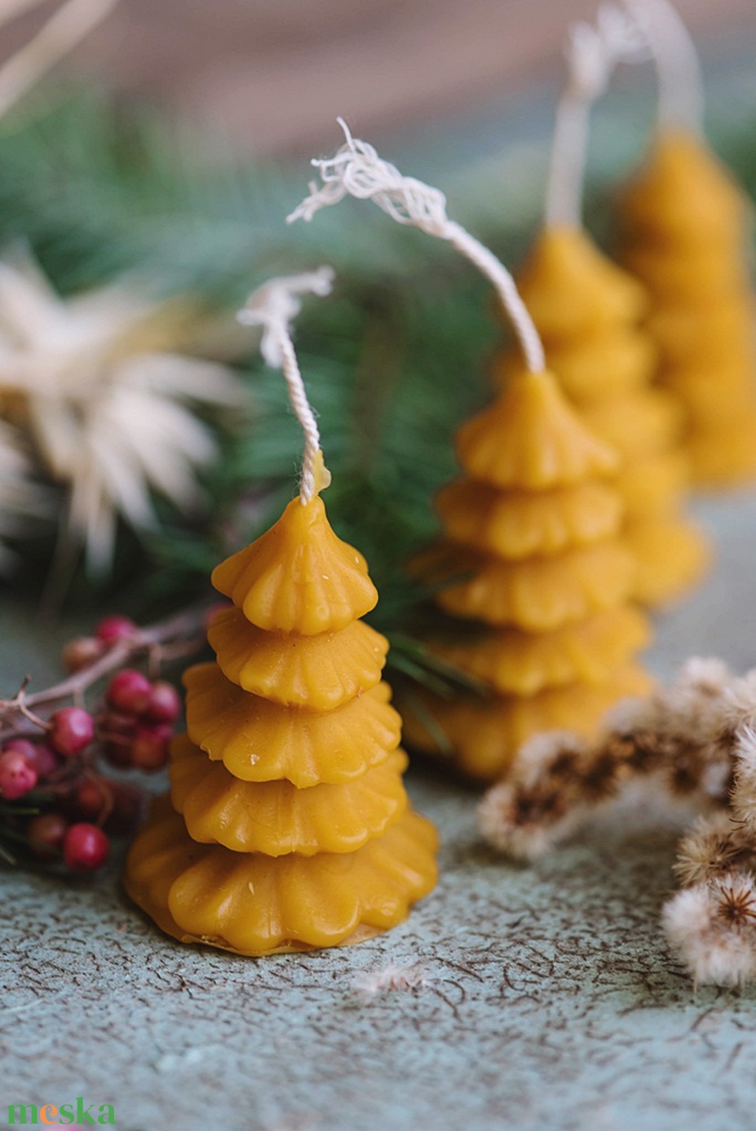 Karácsonyfa gyertya - karácsony - karácsonyi lakásdekoráció - karácsonyi illatgyertya, mécses - Meska.hu