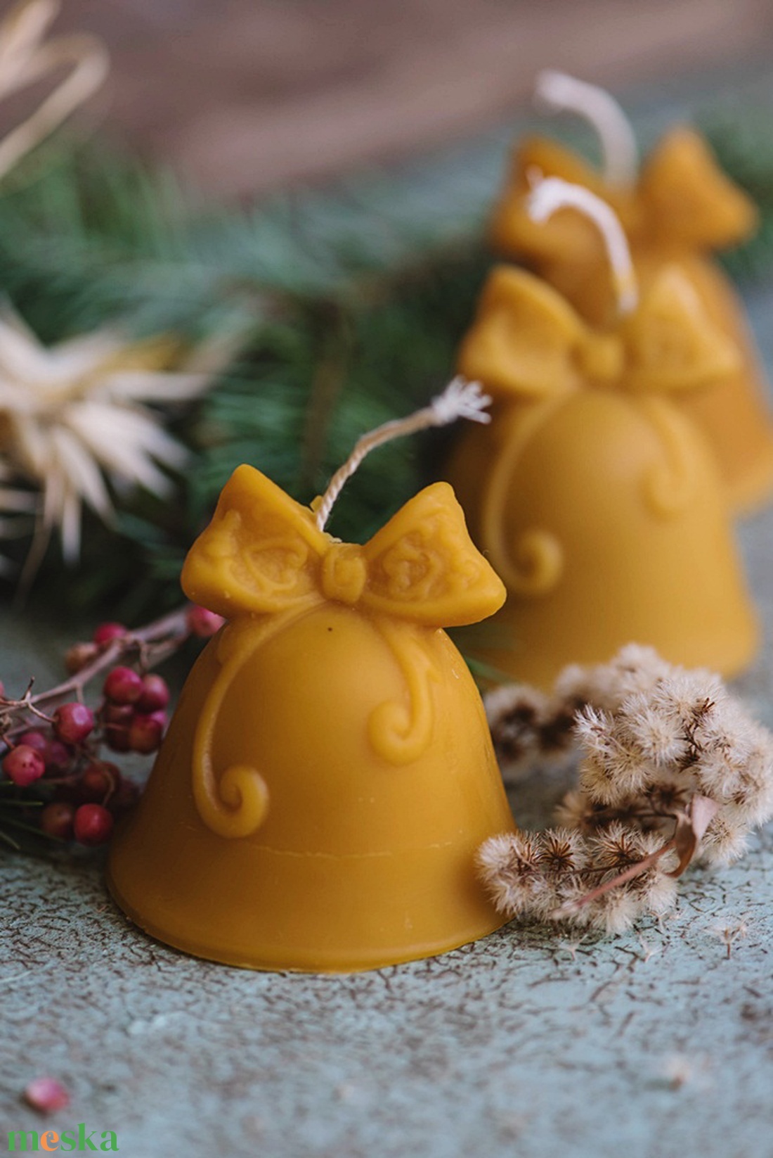 Harang gyertya - karácsony - karácsonyi lakásdekoráció - karácsonyfa szoknya, karácsonyfa alátét - Meska.hu