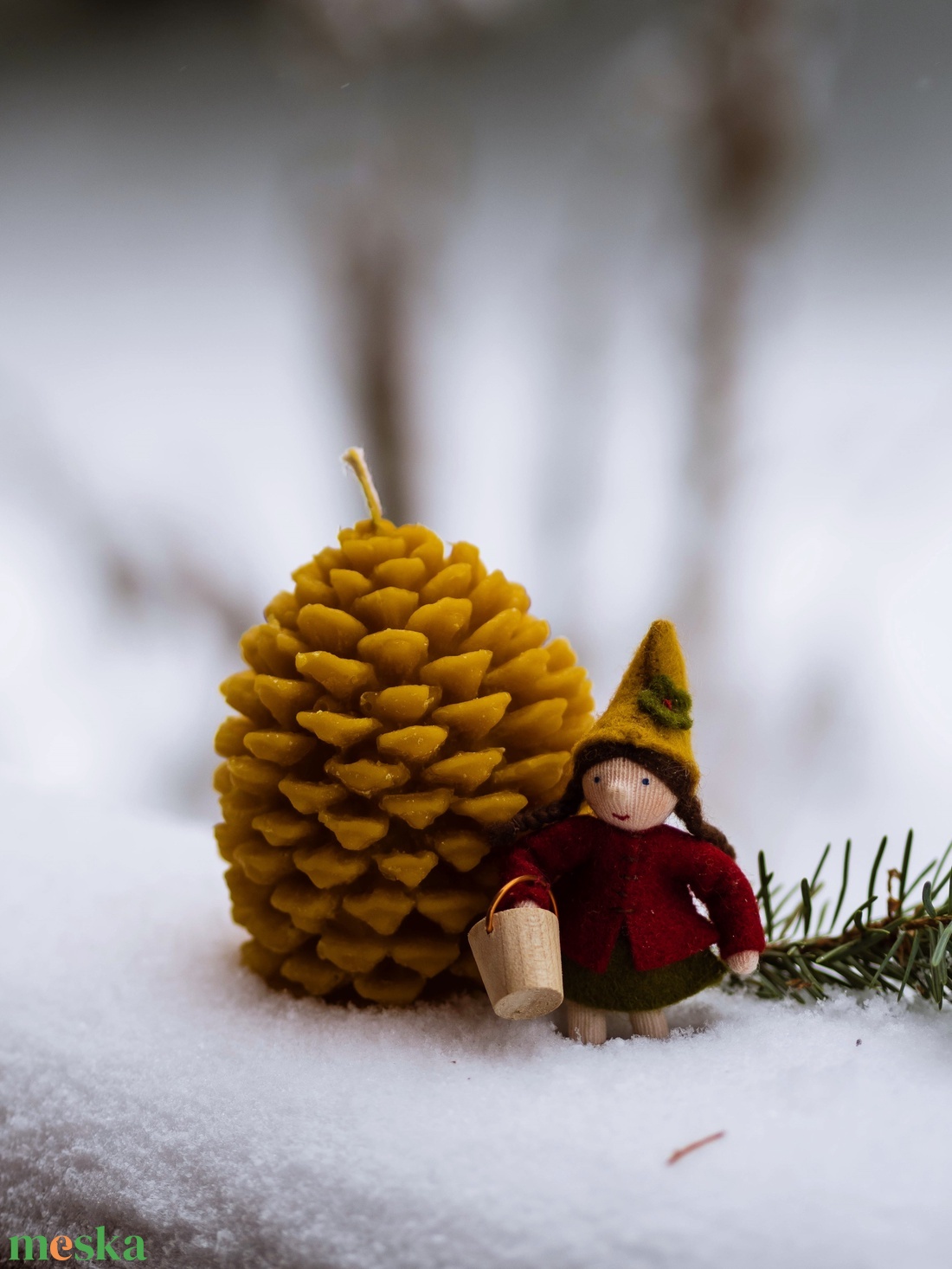 Csodaszép nagy toboz - karácsony - karácsonyi lakásdekoráció - karácsonyi illatgyertya, mécses - Meska.hu