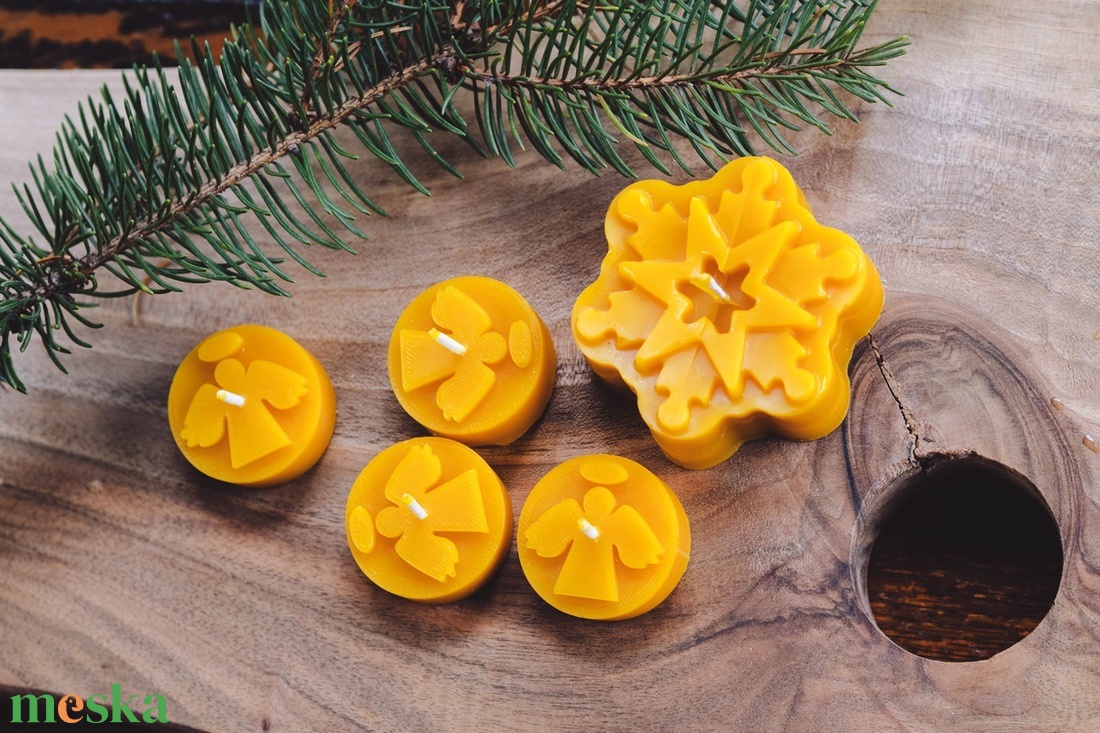 Angyalos mécses  és hópehely gyertya  - otthon & életmód - gyertya, illat, aroma - mécses és mécsestartó - Meska.hu