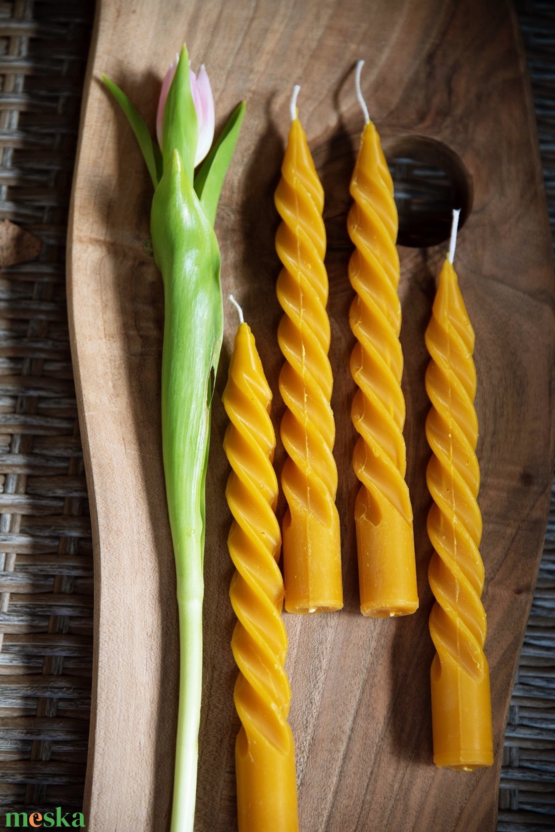 Méhviasz vacsoragyertya - otthon & életmód - gyertya, illat, aroma - gyertya - Meska.hu