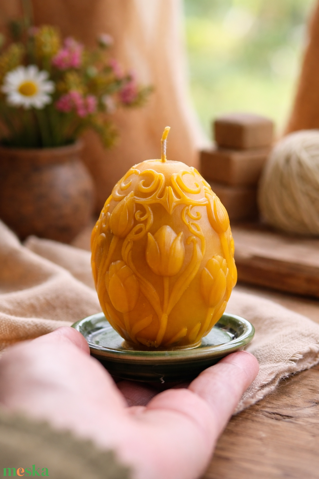 Óriás tulipános tojás - otthon & életmód - dekoráció - asztal és polc dekoráció - asztaldísz - Meska.hu