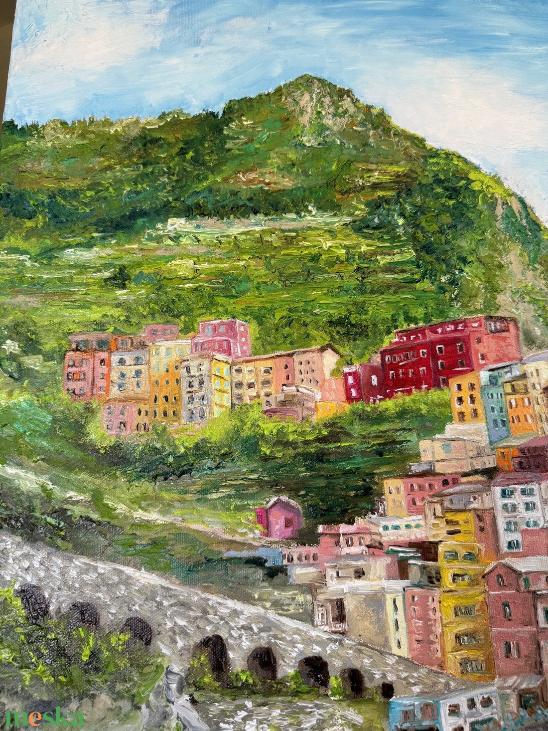 Cinque Terre- Látkép és tájkép rendelésre - művészet - festmény - olajfestmény - Meska.hu