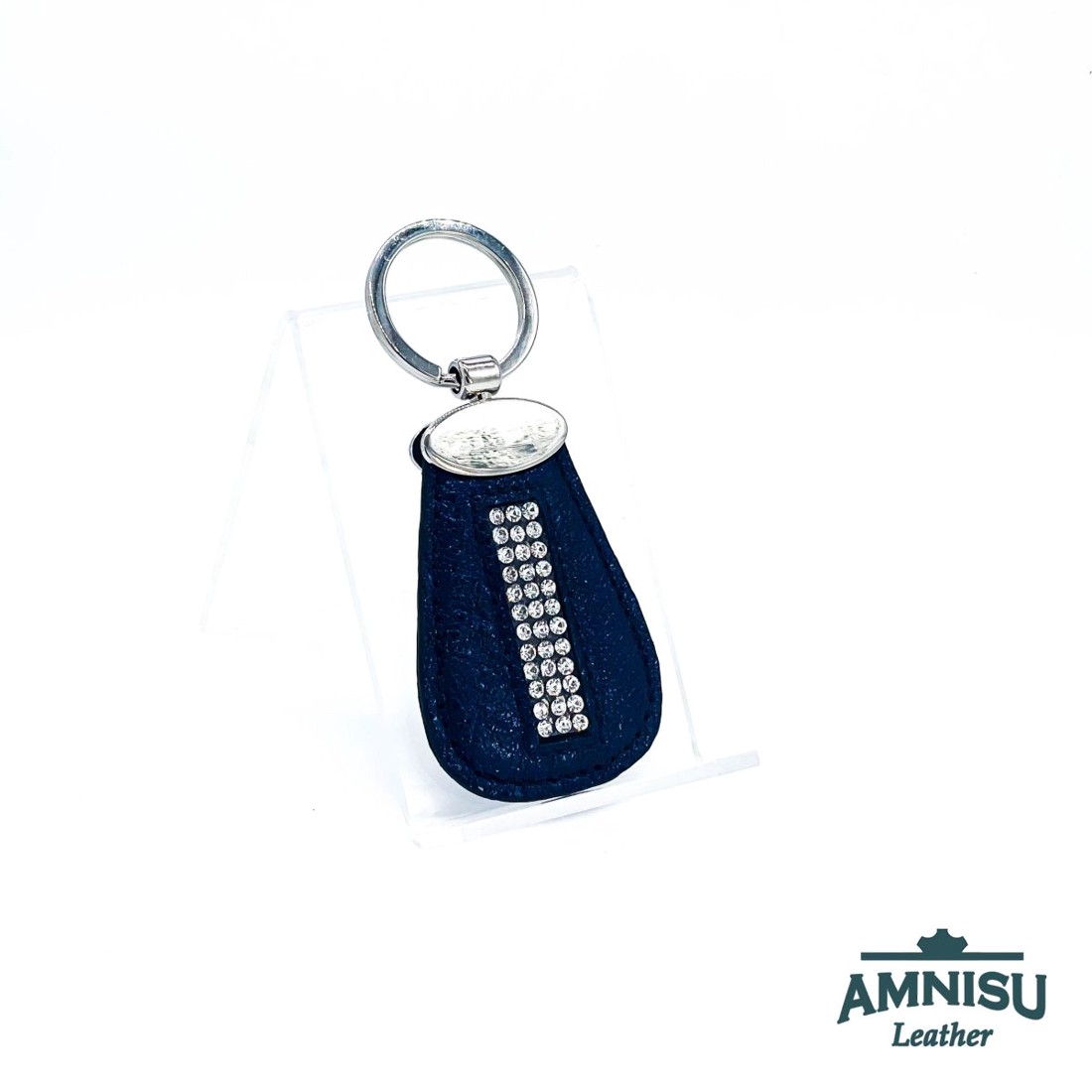 Fekete csepp alakú swarovski köves kulcstartó H8004OK - táska & tok - kulcstartó & táskadísz - kulcstartó - Meska.hu