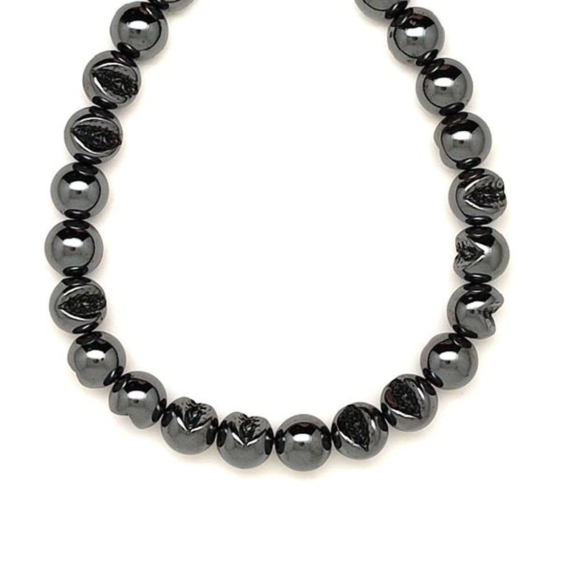 Hematit geódás golyó 8mm  ékszerkészítő alapanyag (füzér) - kellékek & szerszámok - ásvány alapanyag - ásványfüzér - Meska.hu