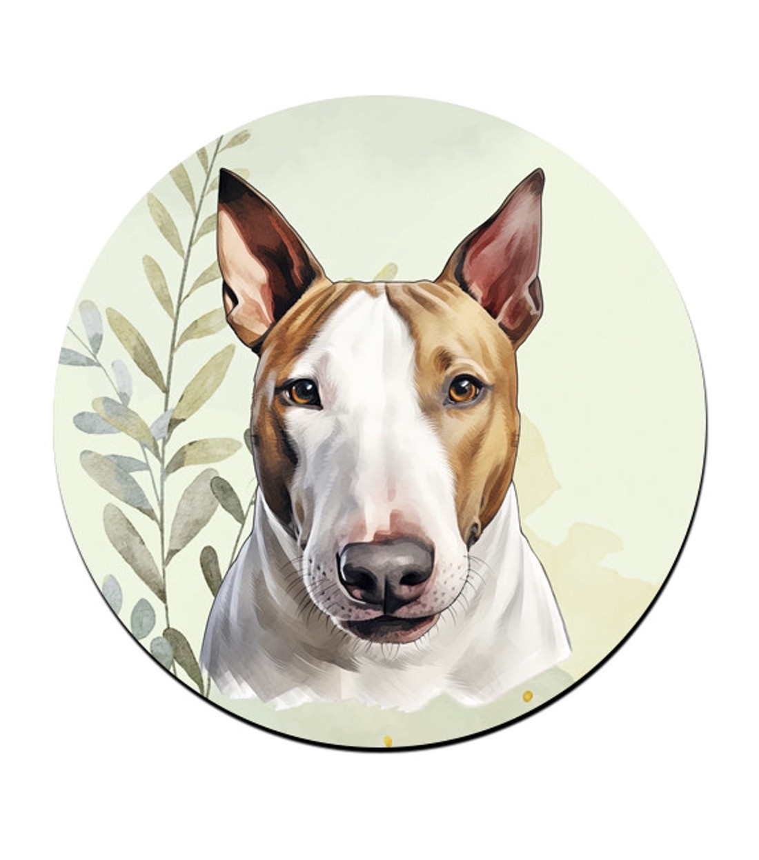 Barna Bullterrier portré mintás bögre alátét -  - Meska.hu