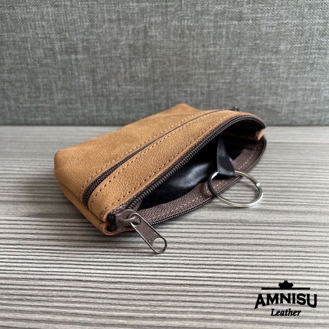 Barna kettő cipzáras kulcstartó B9006 - táska & tok - kulcstartó & táskadísz - kulcstartó - Meska.hu