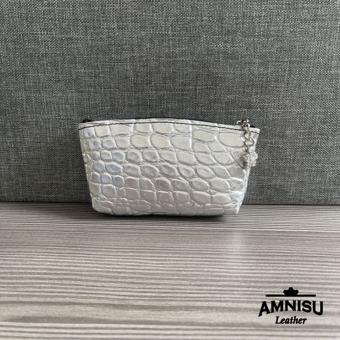 Ezüst krokkómintás - rosegold kettő cipzáras kulcstartó B1002 - táska & tok - kulcstartó & táskadísz - kulcstartó - Meska.hu