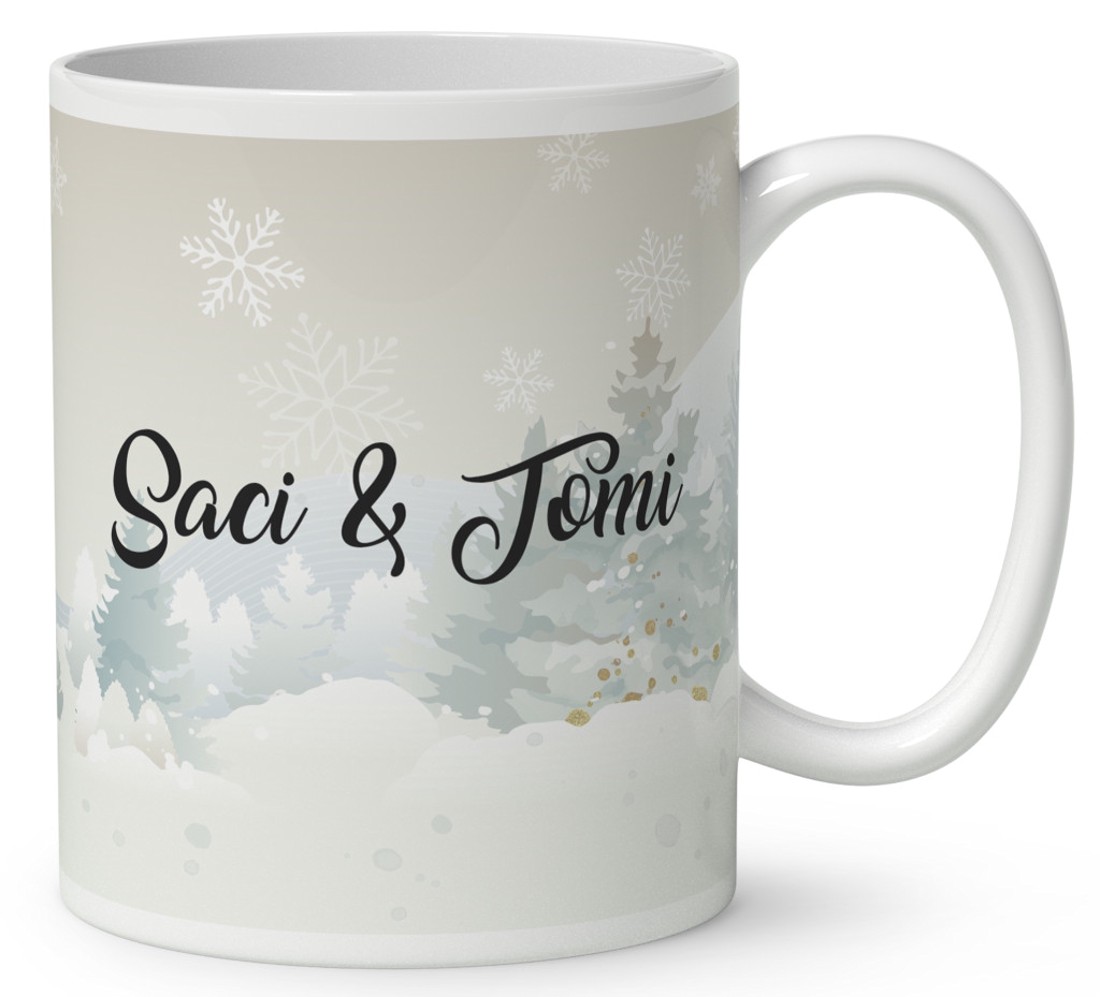 Névvel kérhető - Építsünk hóembert, karácsonyi manók mintás bögre - otthon & életmód - konyhafelszerelés, tálalás - tálalás - bögre & csésze - Meska.hu