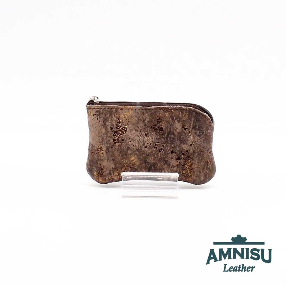 Sötétbarna márványmintás egy cipzáras kulcstartó - LIMITÁLT A9002 - táska & tok - kulcstartó & táskadísz - kulcstartó - Meska.hu