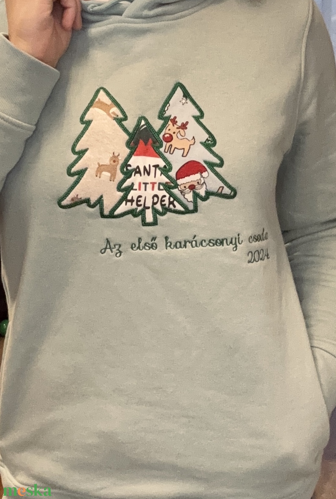 Karácsonyi Emlékőrző pulcsi női - ruha & divat - női ruha - pulóver - Meska.hu