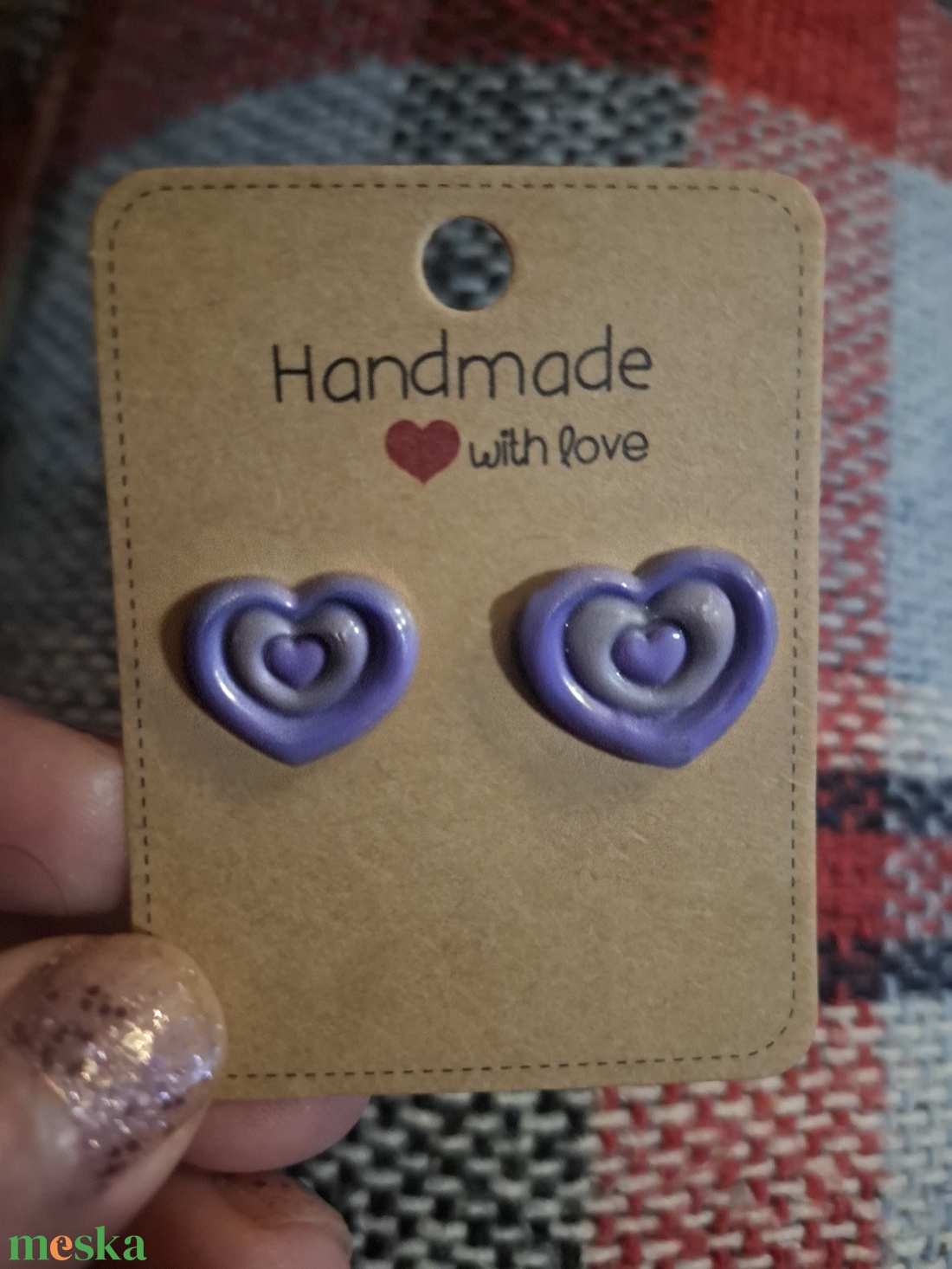 �szivecske alakú fülbevaló� - ékszer - fülbevaló - fülékszer - Meska.hu