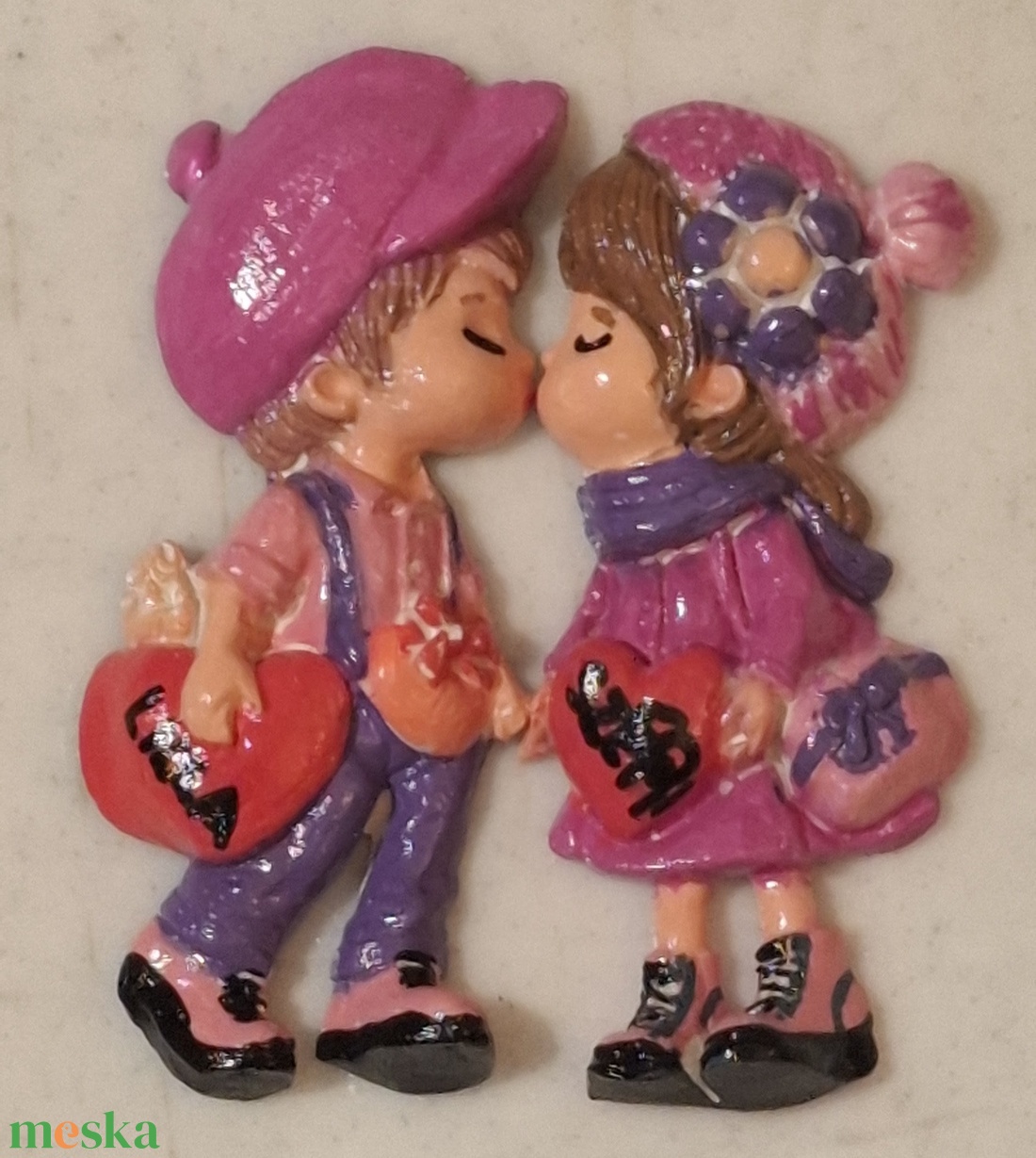 �Szerelmes pár hűtőm�gnes� - otthon & életmód - konyhafelszerelés, tálalás - konyhai dekoráció - hűtőmágnes - Meska.hu