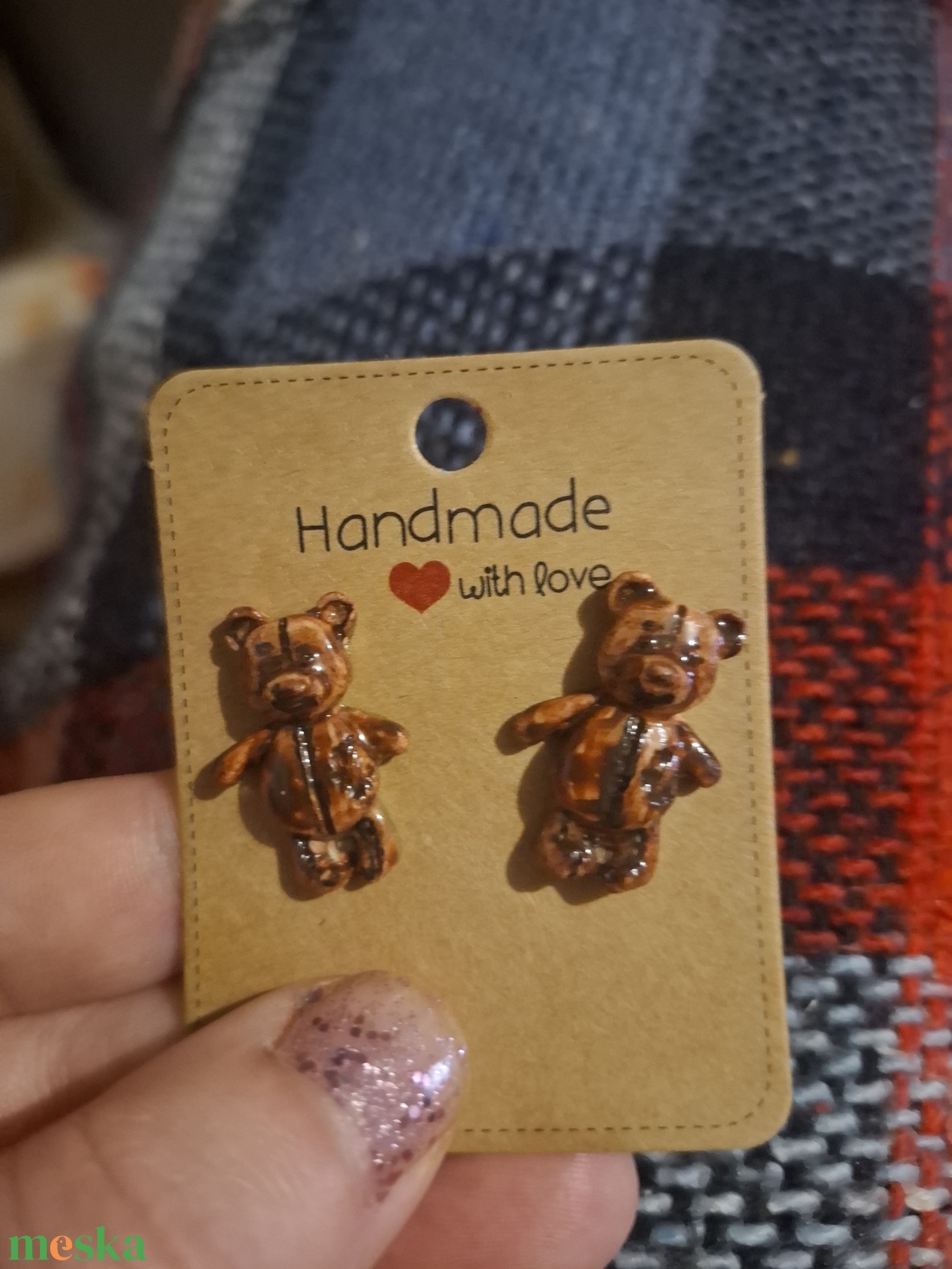 ��Brumi maci fülbevaló�� - ékszer - fülbevaló - fülékszer - Meska.hu