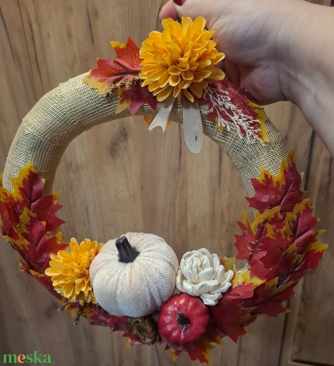 ����Őszi kopogtató tökökkel ���� - otthon & életmód - dekoráció - ajtó- és ablak dekoráció - ajtódísz & kopogtató - Meska.hu