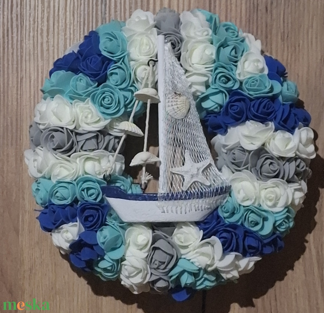 ��Vitorláshajós nyári kopogtató�� - otthon & életmód - dekoráció - ajtó- és ablak dekoráció - ajtódísz & kopogtató - Meska.hu