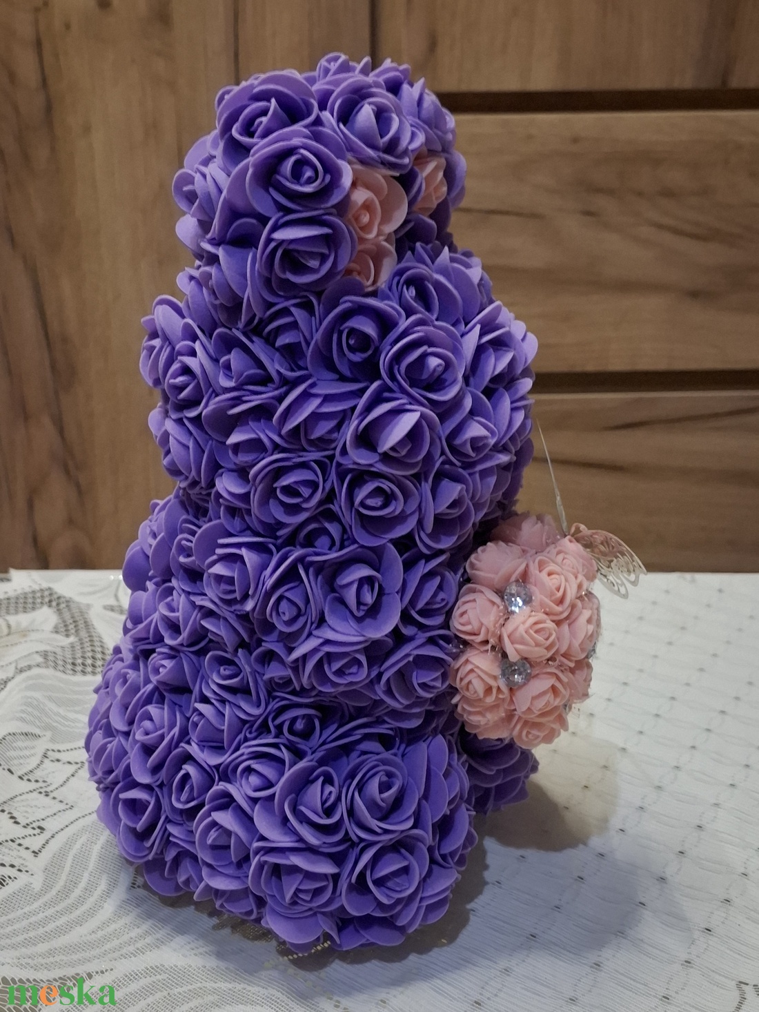 ���Habrózsa nyuszi��� - otthon & életmód - virágdekoráció - virágdíszek - asztali virágdísz - Meska.hu