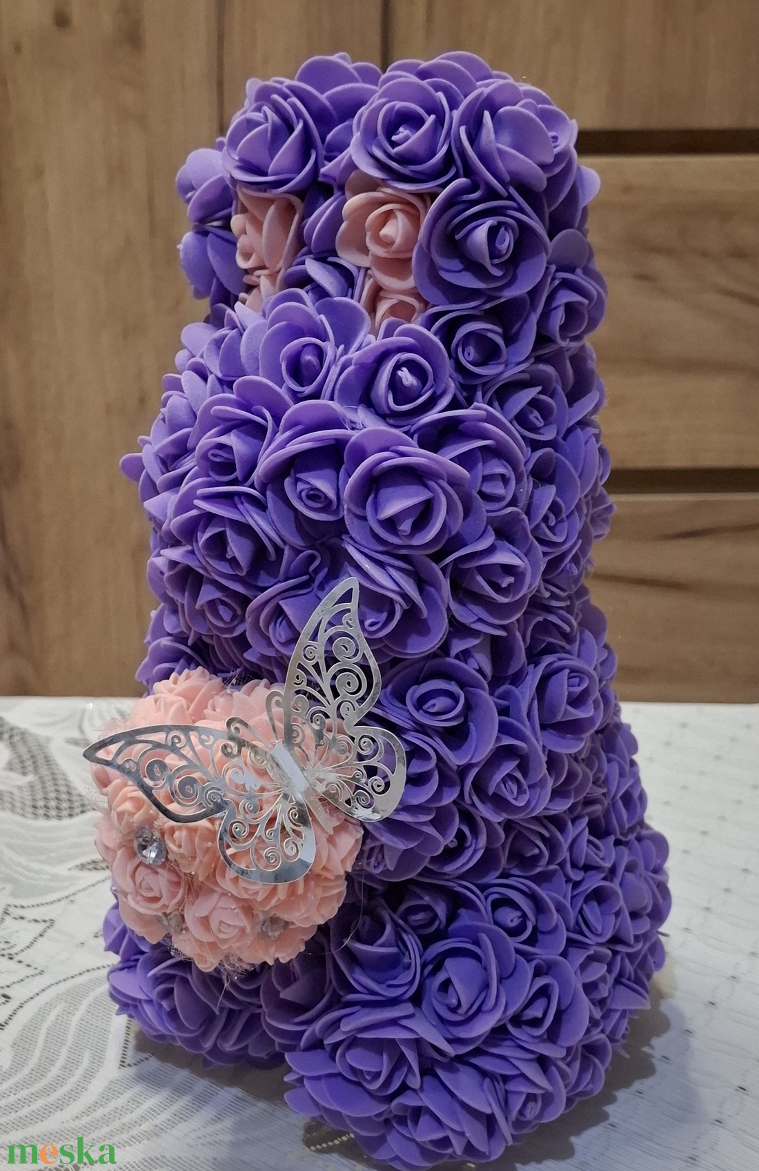 ���Habrózsa nyuszi��� - otthon & életmód - virágdekoráció - virágdíszek - asztali virágdísz - Meska.hu