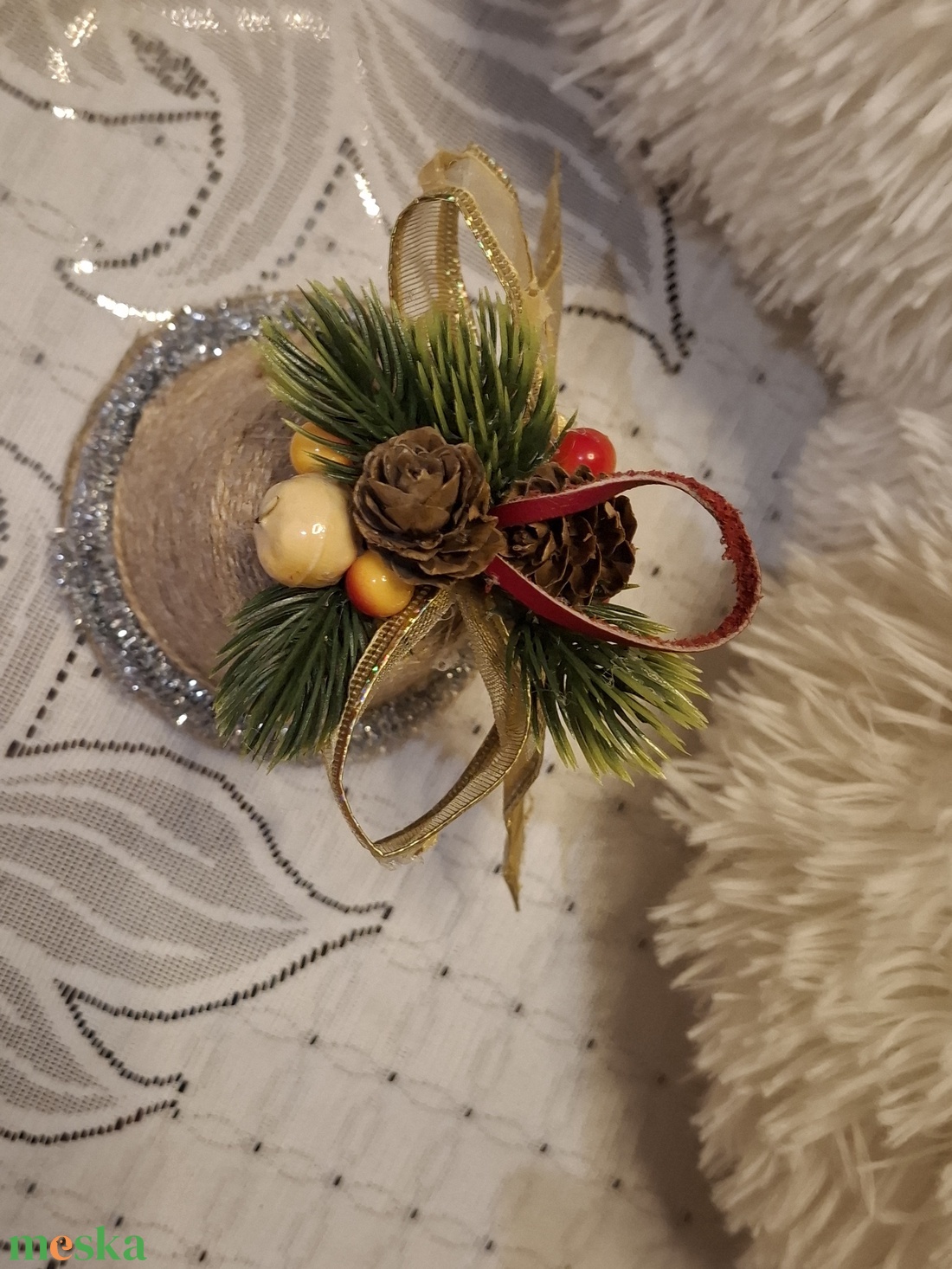 Karácsonyi kerámia csengő dísz - karácsony - karácsonyi lakásdekoráció - karácsonyfadíszek - Meska.hu