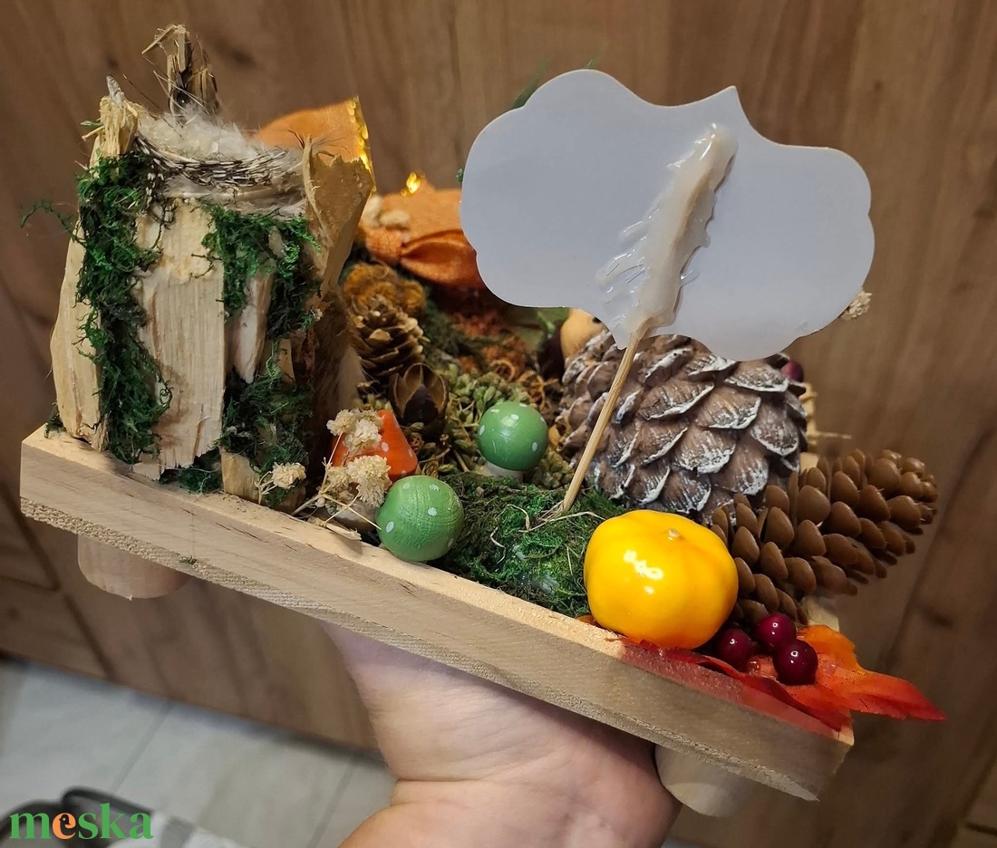 �����Baglyos és sünis őszi asztaldísz����� - otthon & életmód - dekoráció - asztal és polc dekoráció - asztaldísz - Meska.hu