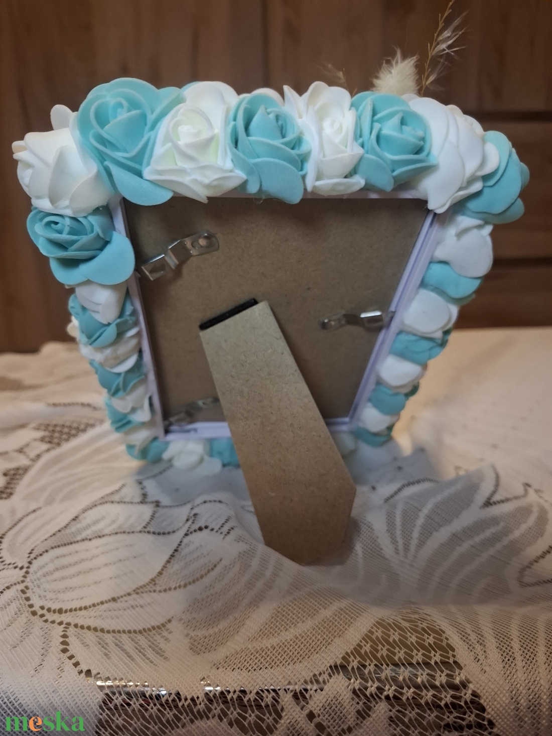 Habrózsás képkeret/ pénzátadó - otthon & életmód - dekoráció - kép & falikép - képkeret - Meska.hu