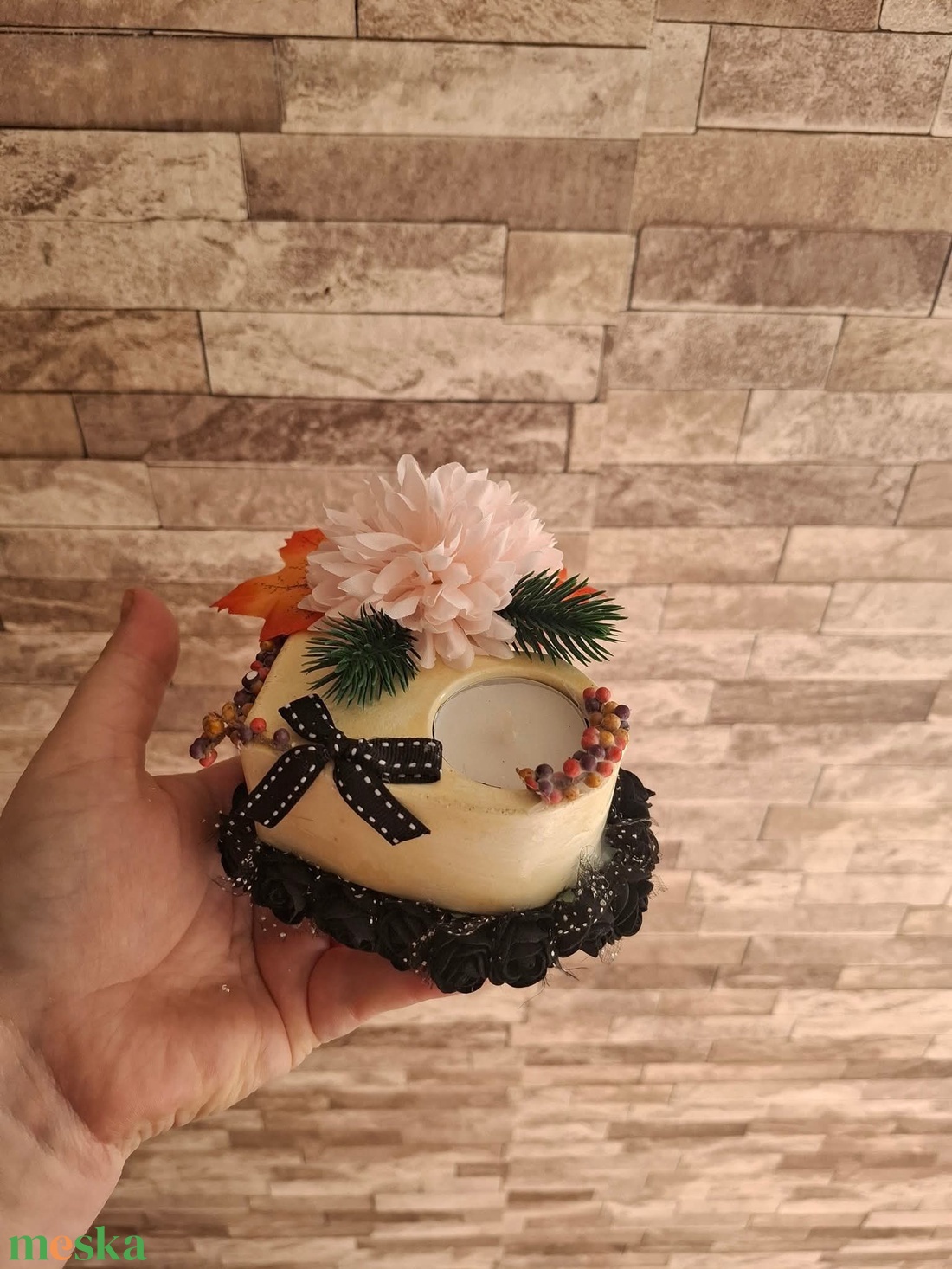 Szív alakú sírdíszek - otthon & életmód - vallás - temetkezési tárgy - sírdísz, kegyeleti dísz - Meska.hu