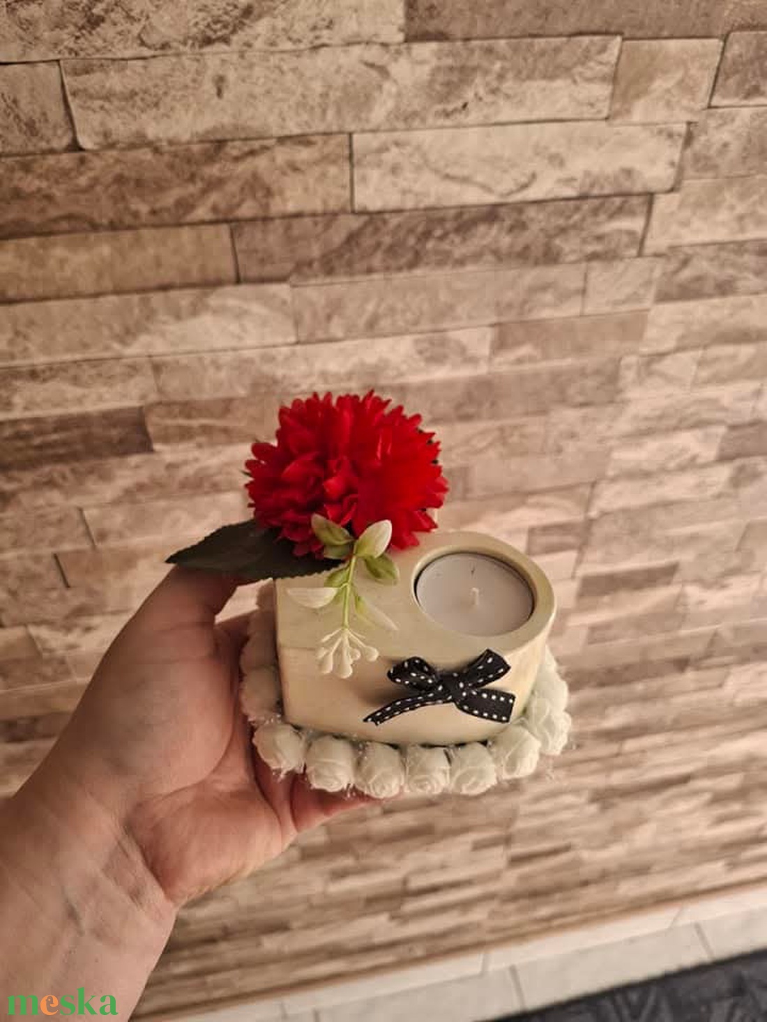 Szív alakú sírdíszek - otthon & életmód - vallás - temetkezési tárgy - sírdísz, kegyeleti dísz - Meska.hu