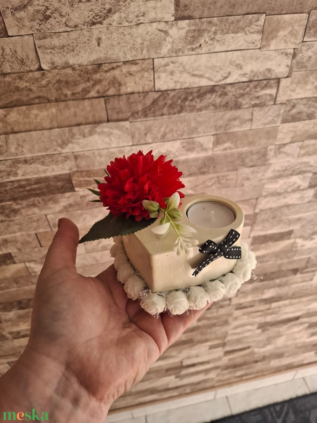 Szív alakú sírdíszek - otthon & életmód - vallás - temetkezési tárgy - sírdísz, kegyeleti dísz - Meska.hu