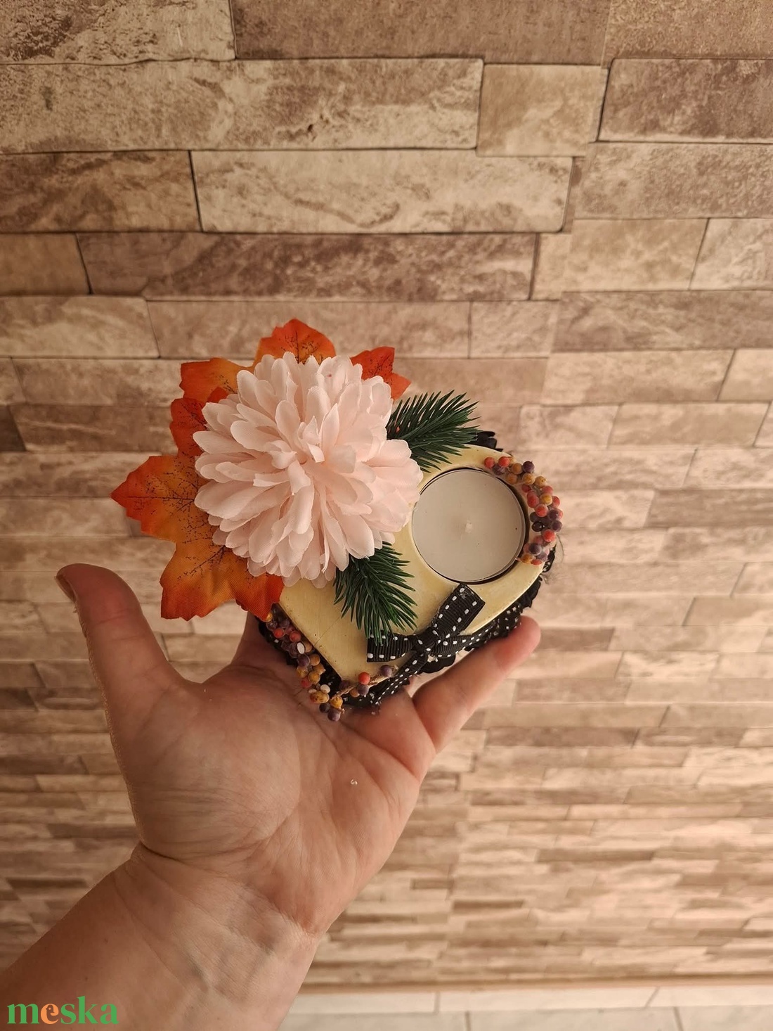 Szív alakú sírdíszek - otthon & életmód - vallás - temetkezési tárgy - sírdísz, kegyeleti dísz - Meska.hu